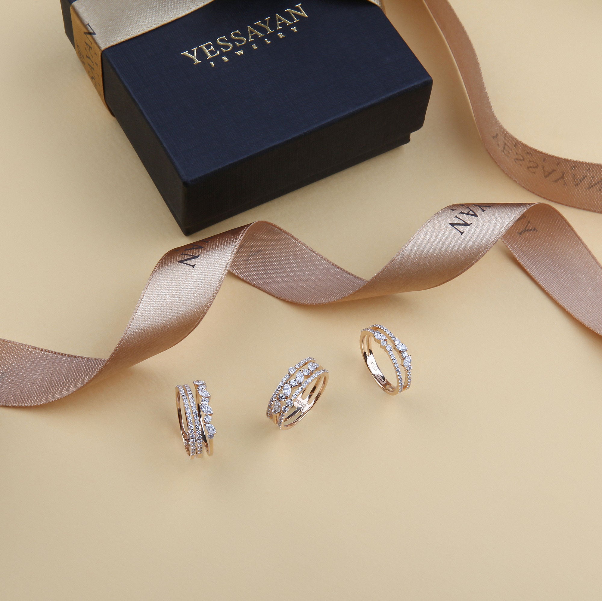 Rose Gold Marquise & Round Diamond Ring | Diamond ring | Jewelry store online