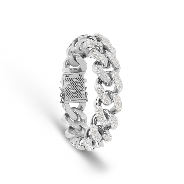 Large Diamond Cuban Chain Bracelet | Bracelet Chain | Jewellery Stores Online