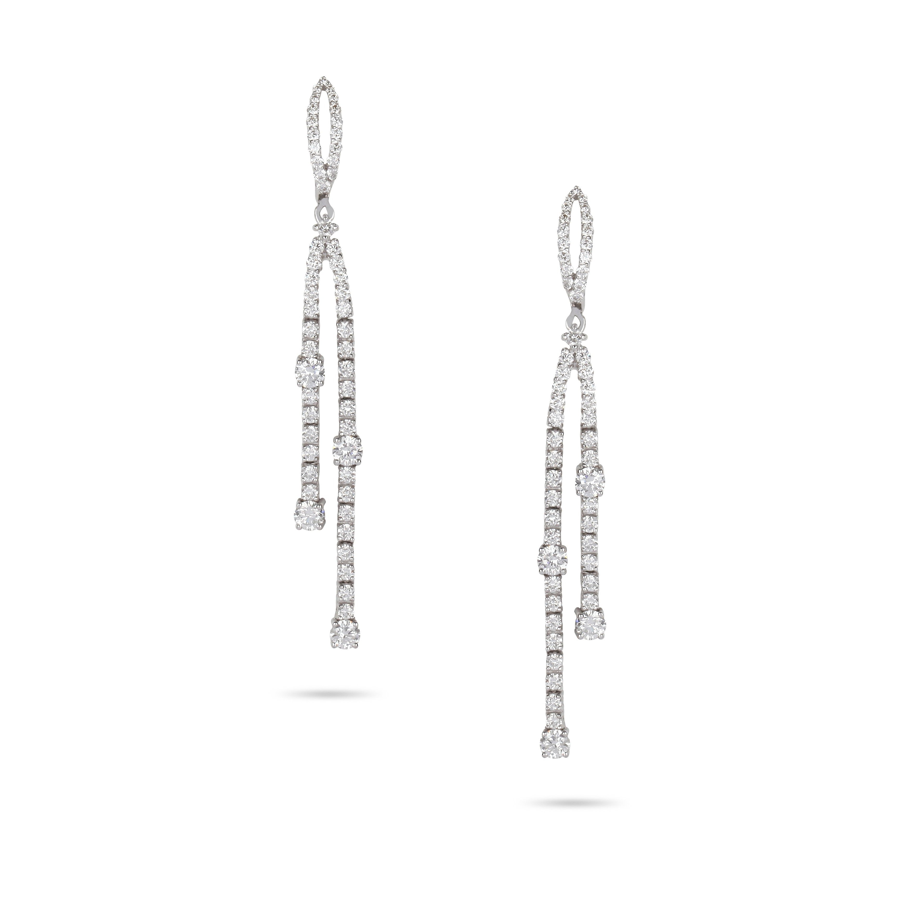 Double Drop Diamond Earrings | Earring online shop