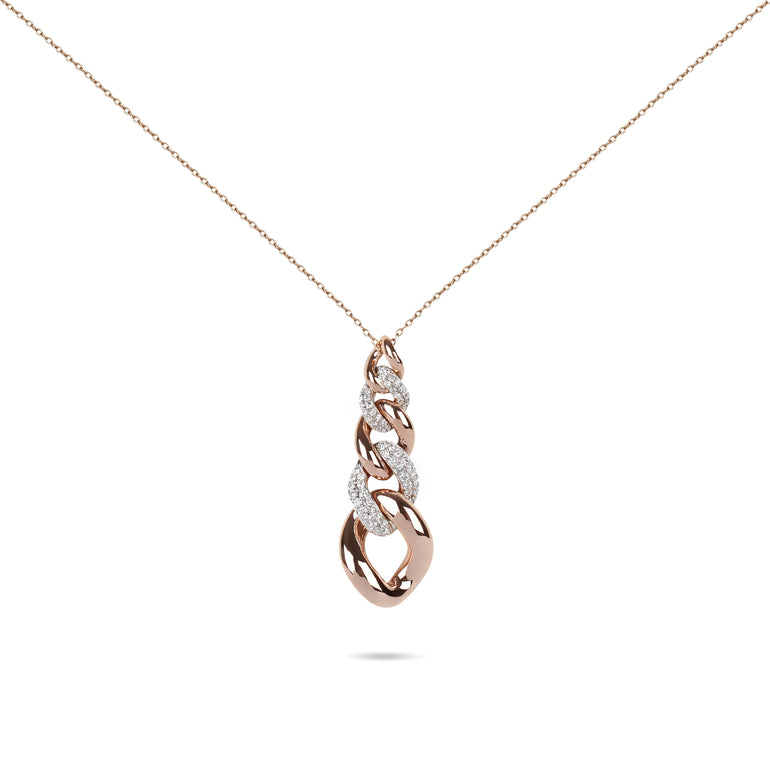 Cuban Link Drop Diamond Chain Necklace | Jewelry Online 