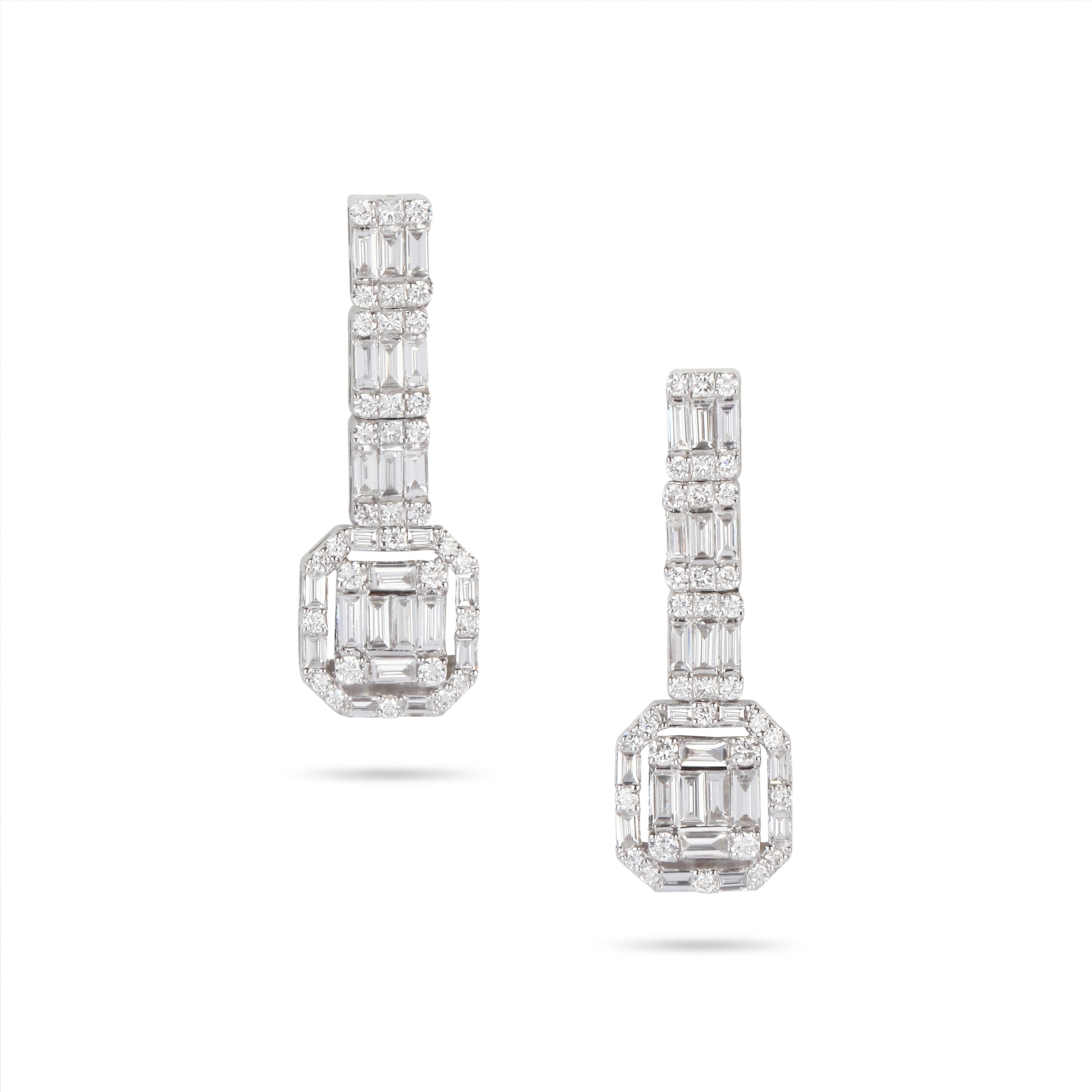 Illusion Diamond Drop Earrings | Order earrings online 