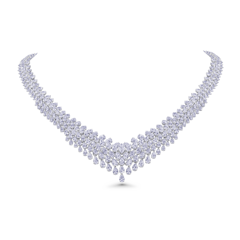 Necklace Yellow Diamond Double Row Statement Necklace Jewellery Online YESSAYAN