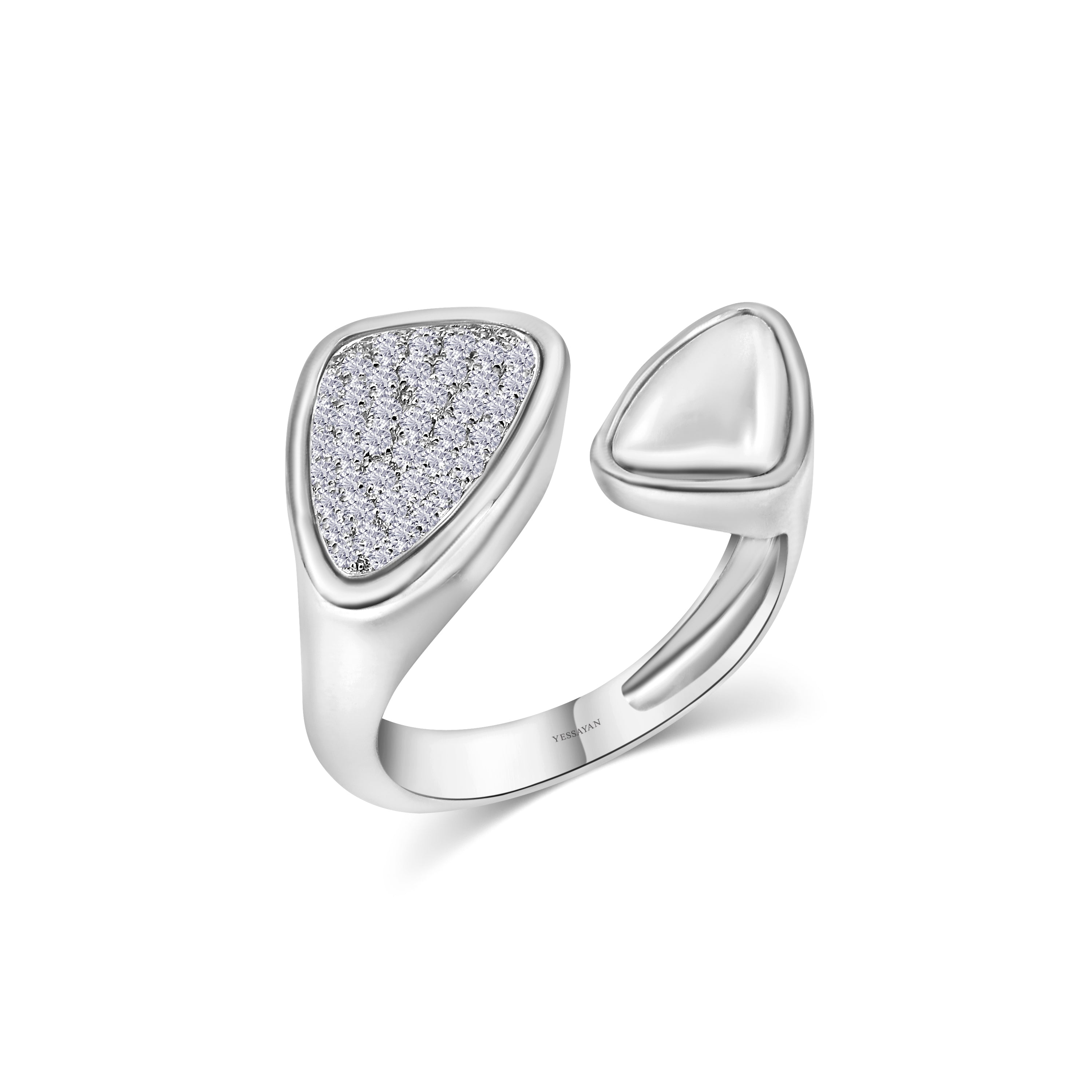 OvalEssence  Doublet Diamond Ring