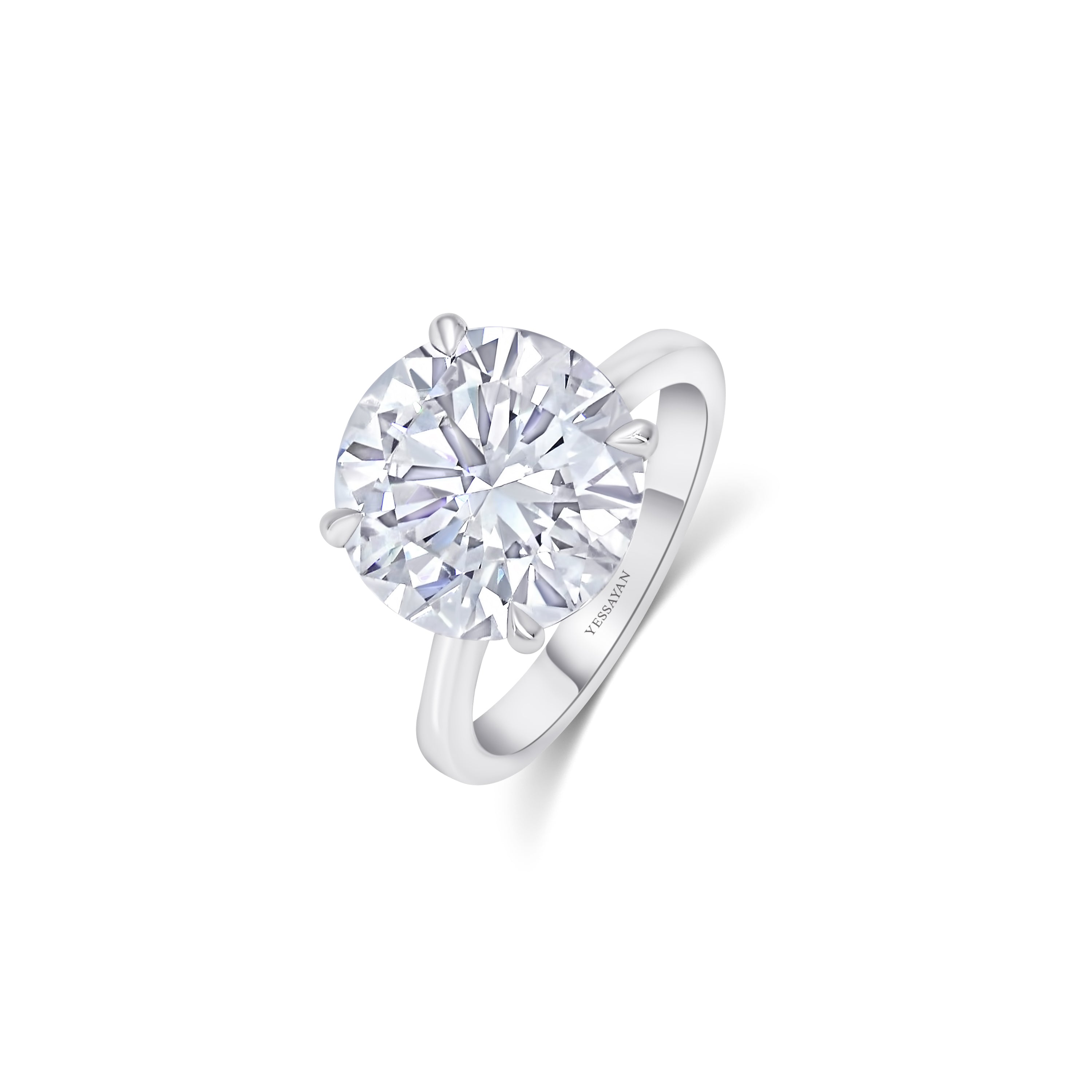 Halo Round Brilliant Cut Diamond Engagement Ring | Miss Diamond Ring