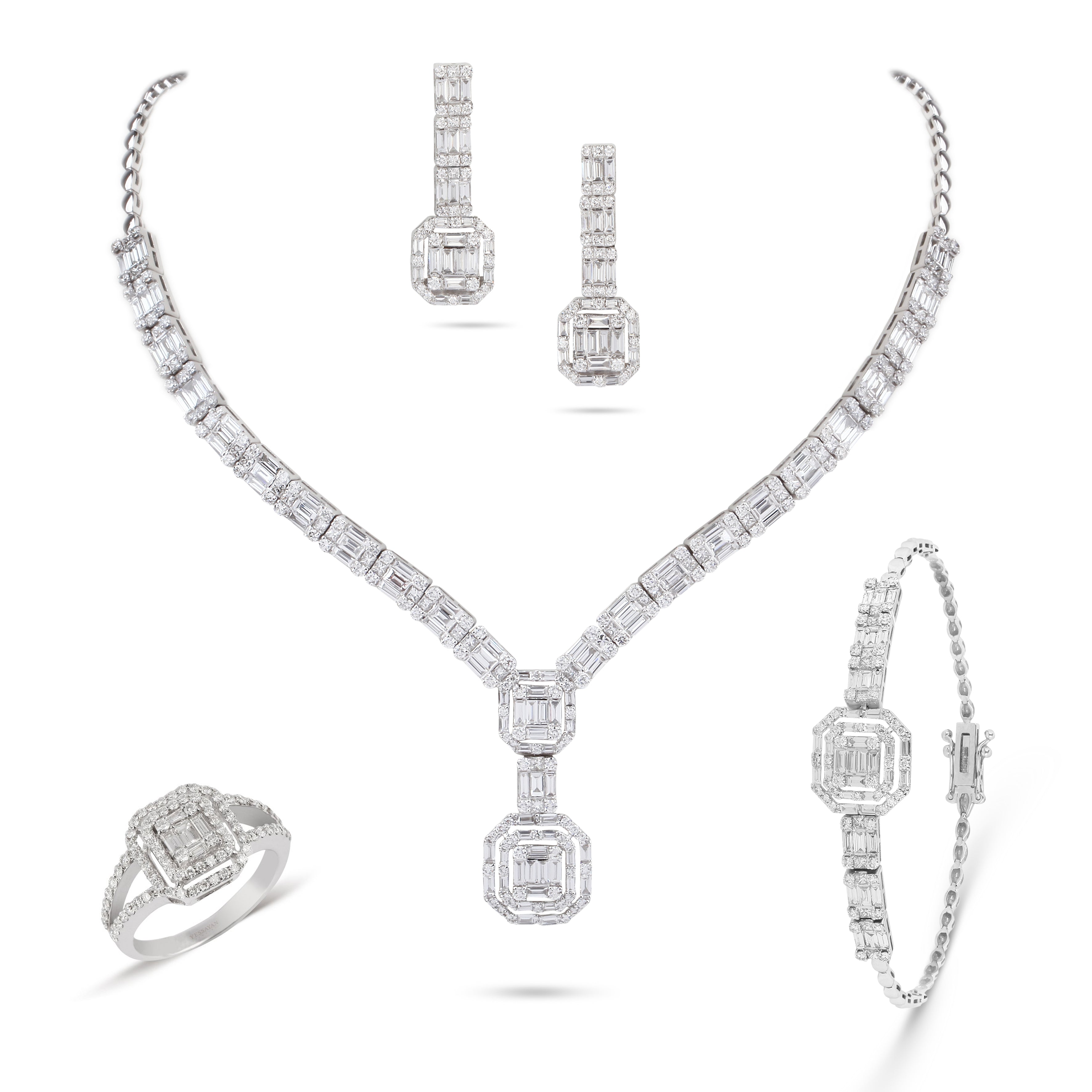 Illusion Diamond Drop Earrings | Shop Earrings Online