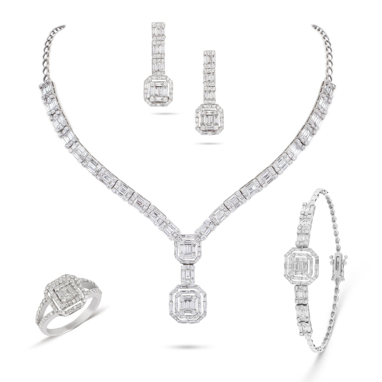Illusion Diamond Collar Necklace | Best Necklace Design | Diamond Gold Necklace
