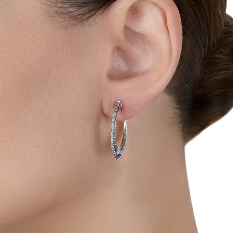Small Hoop Diamond Earrings  | best jewelry 