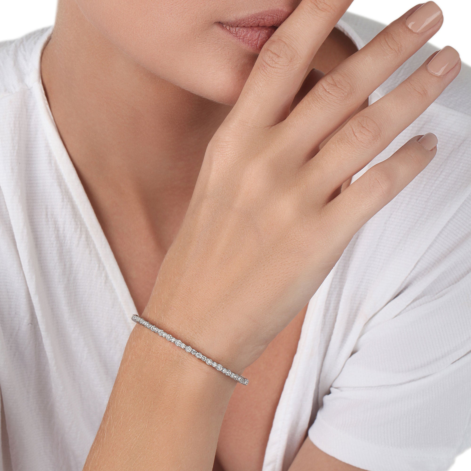 Classic Diamond Bangle Bracelet | Diamond Set 