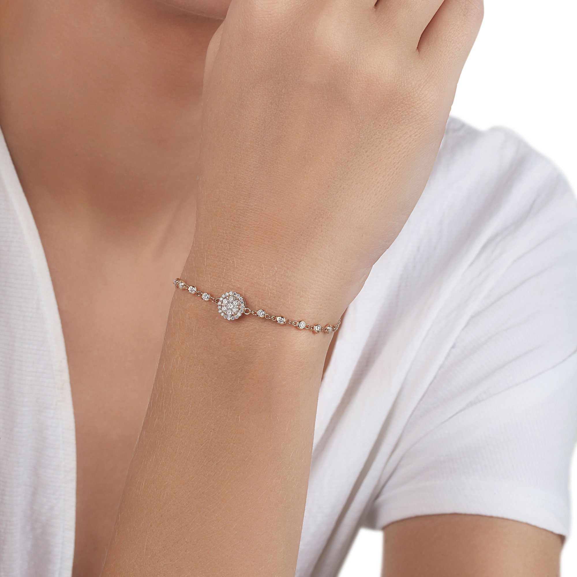 Rose Gold Diamond Bracelet | Jewelry shops 
