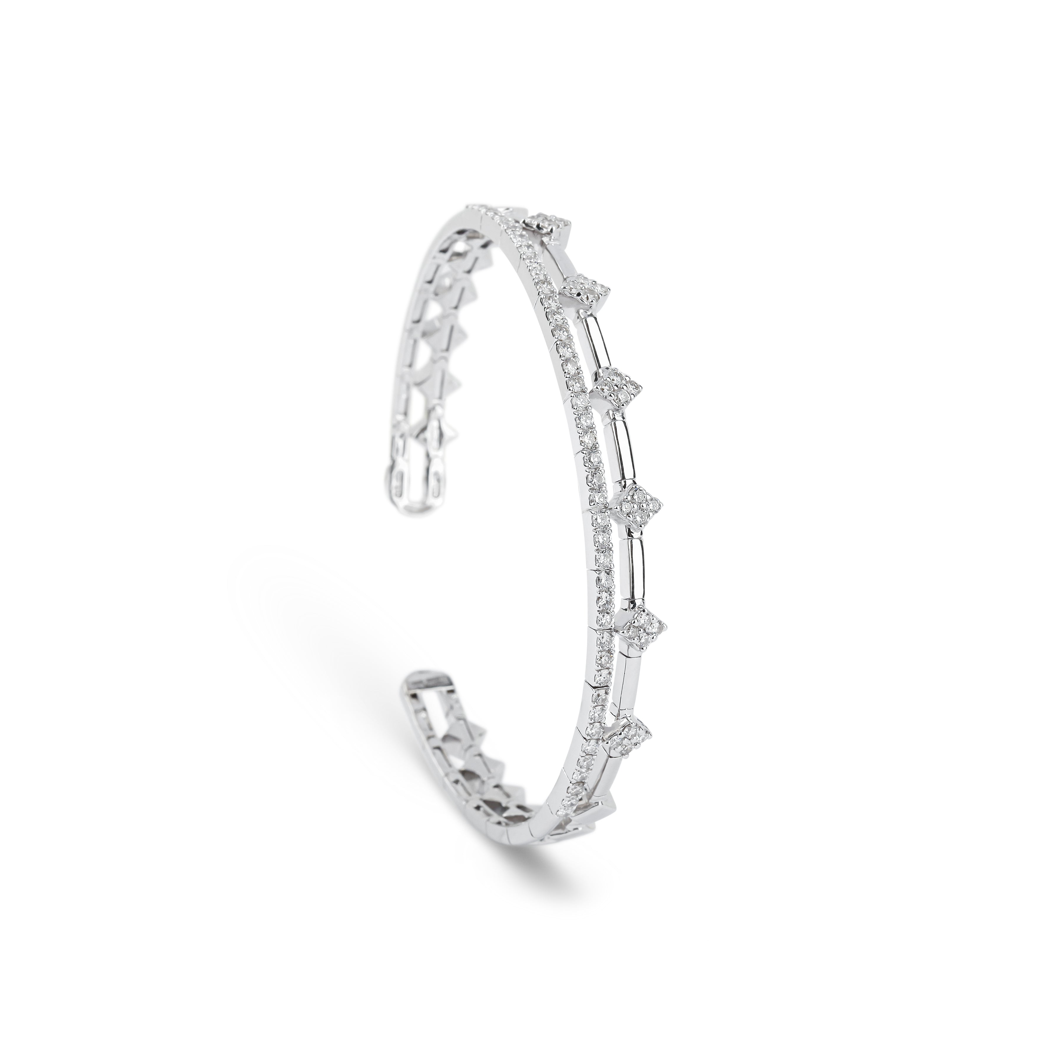 Diamond Cuff Bracelet | Bridal jewelery set 