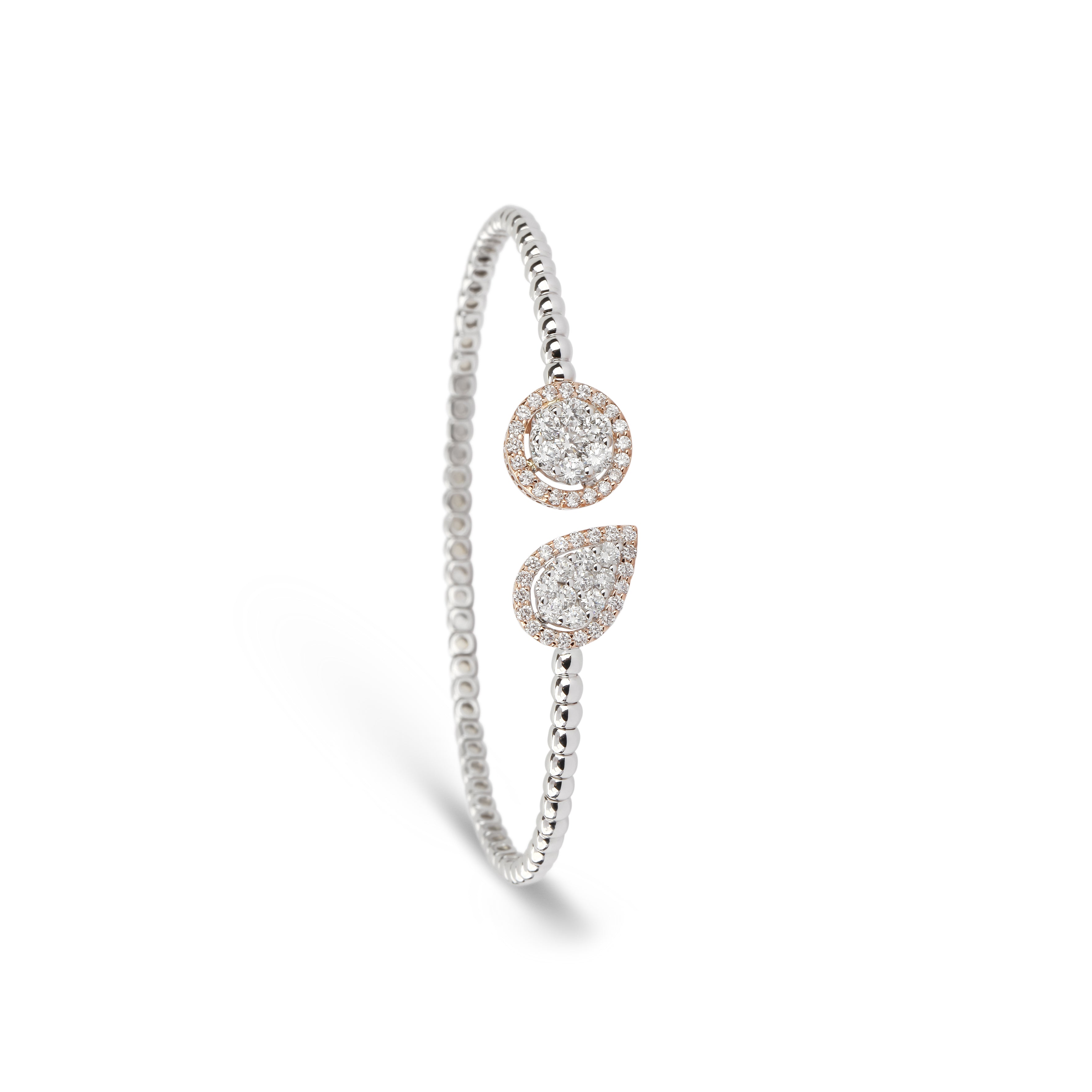 Pear & Round Diamond Illusion Cuff Bracelet | Online jewelry