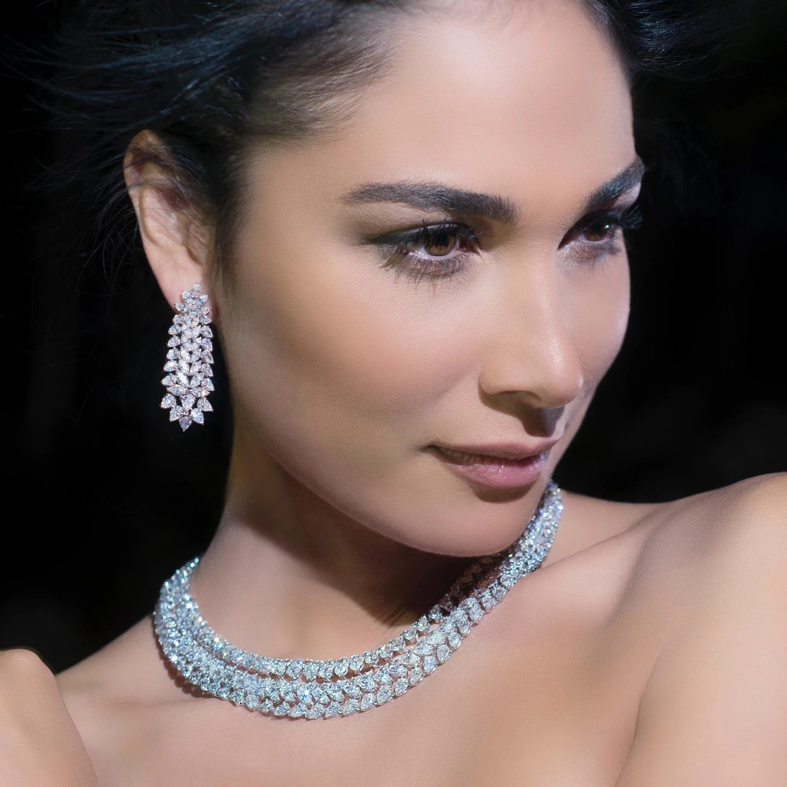 Diamond Necklace with Earrings | Buy Diamond Jewellery Online