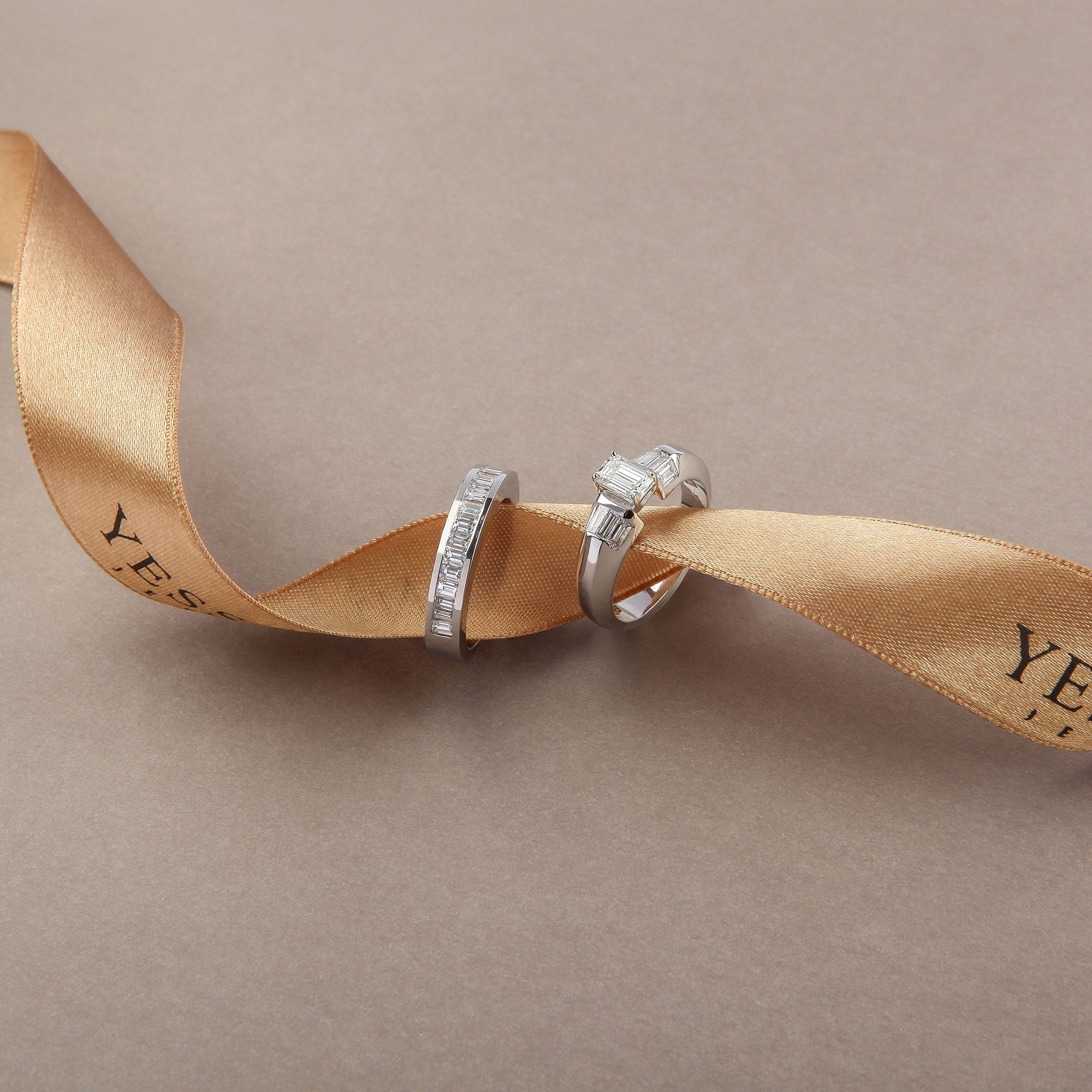Pave Baguettes Diamond Ring | Diamond ring | Wedding ring 