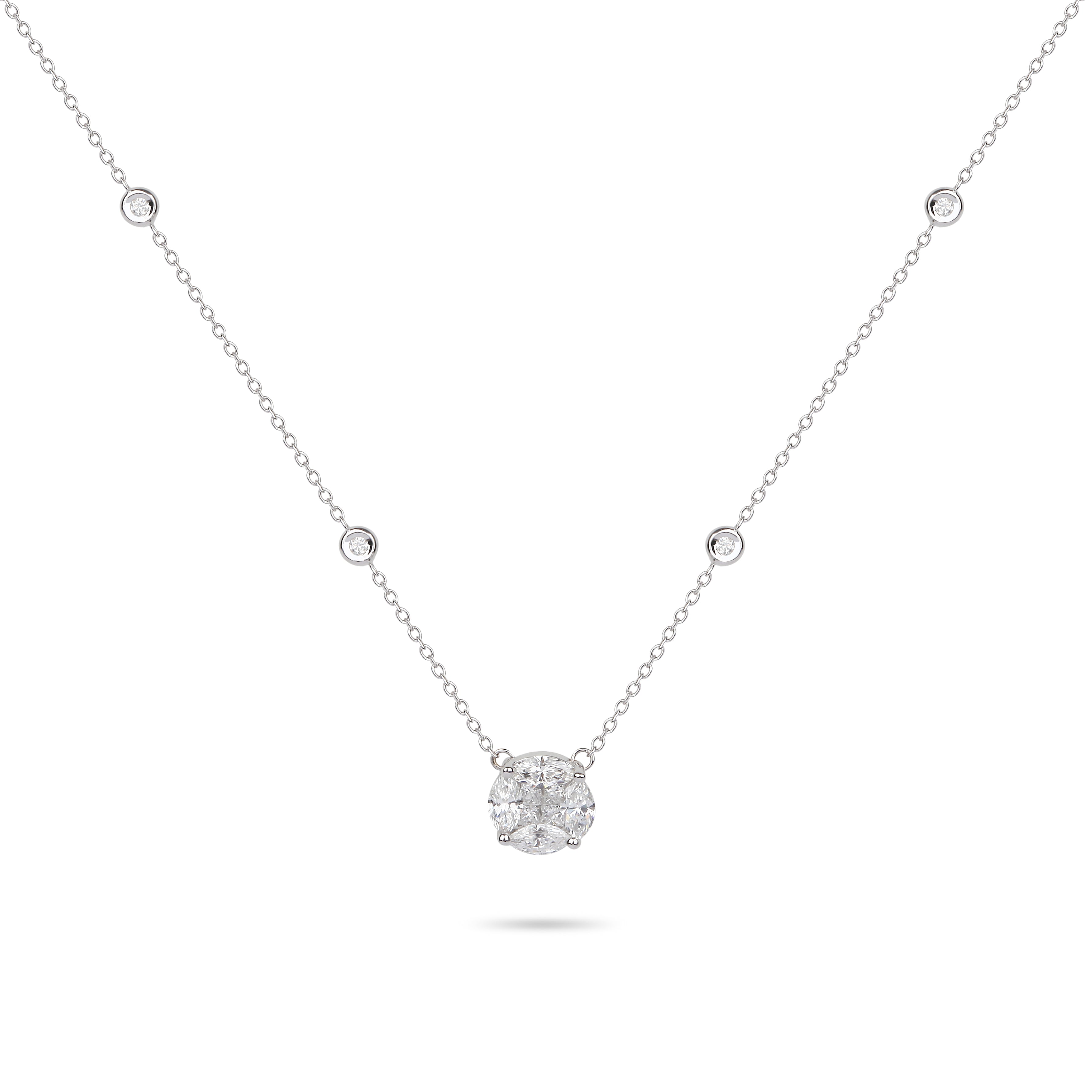 Diamond Illusion Necklace | Diamond Necklace | Buy Necklace Online