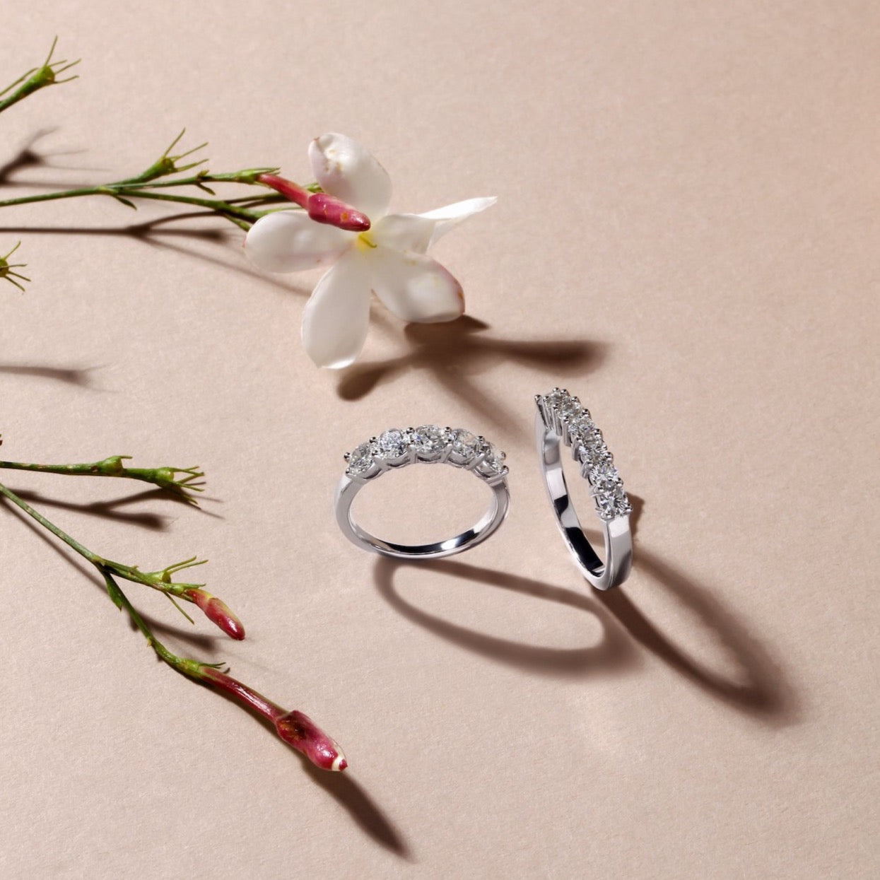 0.12 Ctw Half Diamond Ring Band | Wedding ring | Solitaire ring | Jewelry online