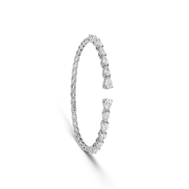 Pear Shaped Diamond Cuff Bracelet | Bracelet Design | Buy Jewellery