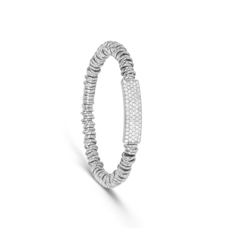 Diamond ID Link Stretch Bracelet | Jewellery Store | Bracelet Design