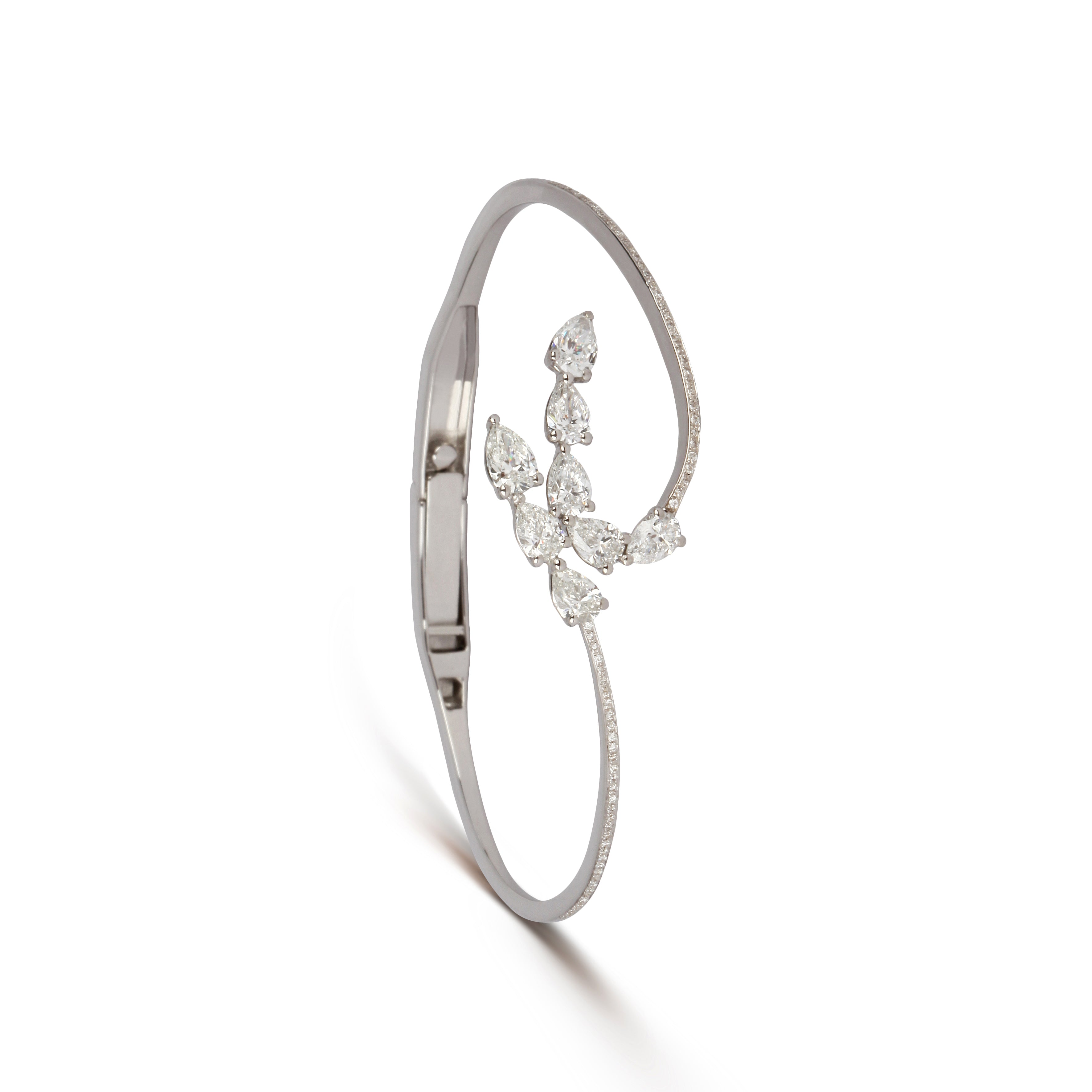 Swirled Diamond Cuff Bracelet | Bracelet Design | Buy Jewellery Online