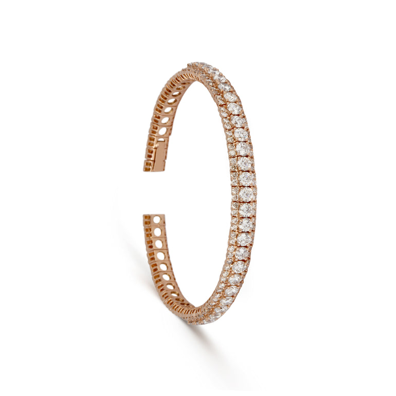 Three-Row Diamond Cuff Bracelet | Bracelet Design | Designer Jewellery Online