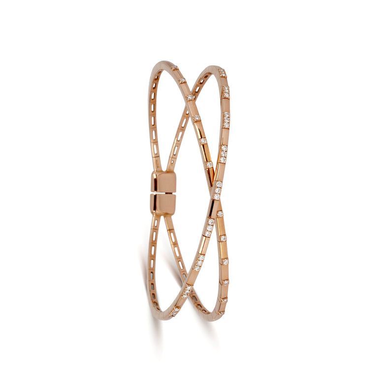 Crossover Diamond Cuff Bracelet | Bracelet Chain | Bracelet Design