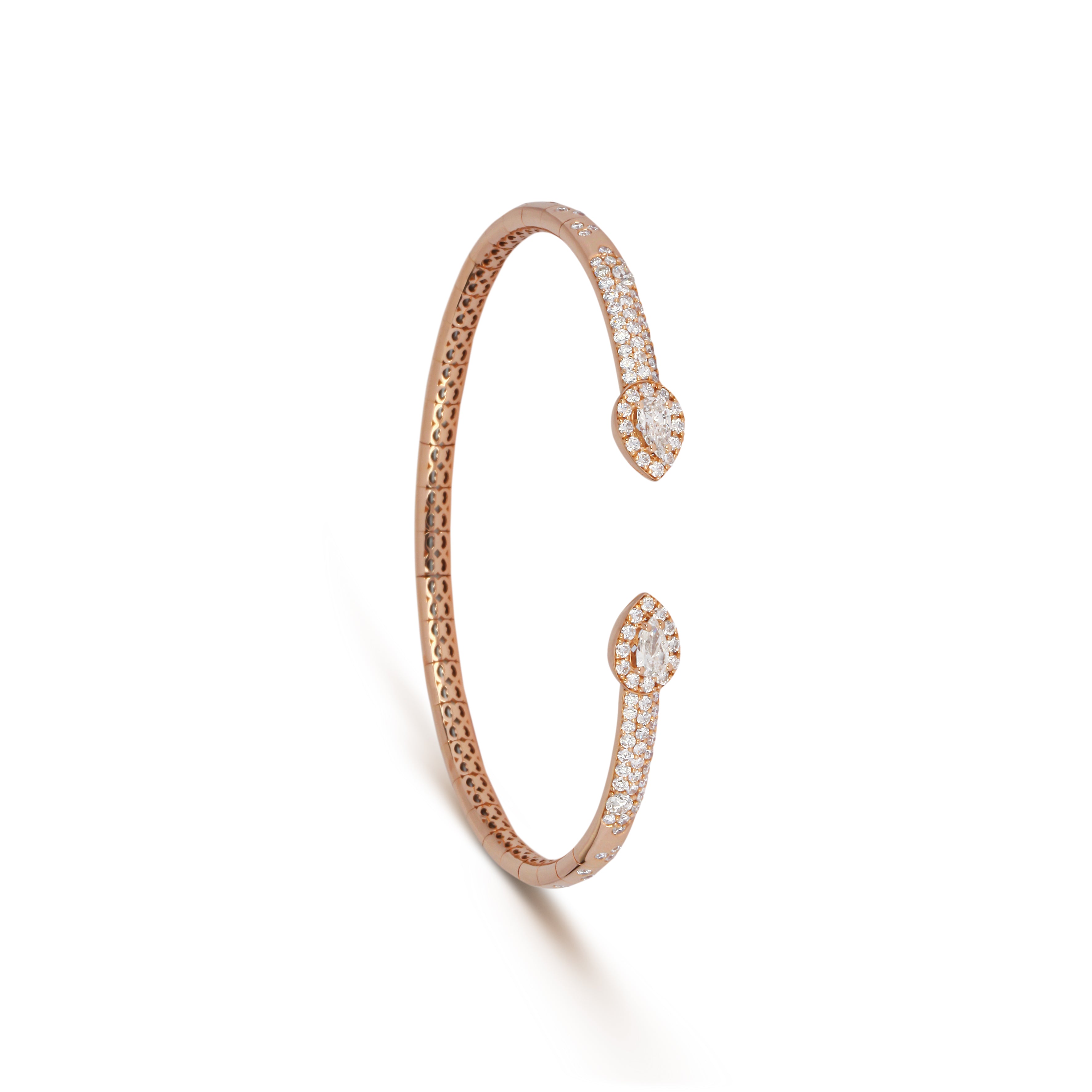 Pear Diamond Open Cuff Bracelet | Bracelet Design | Designer Jewellery Online