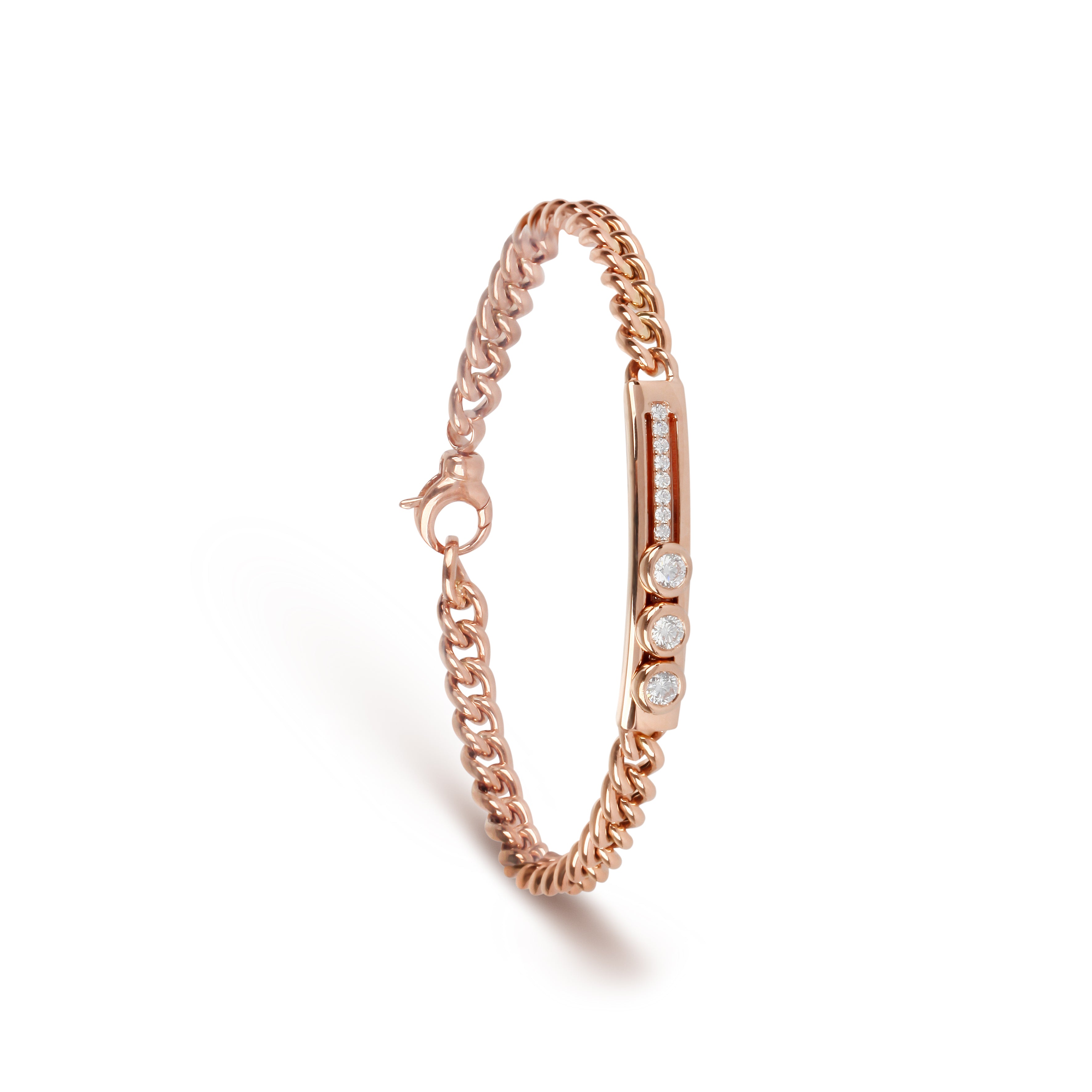 Cuban Chain Diamond Slider Bracelet | Bracelet Chain | Jewel Online Shopping