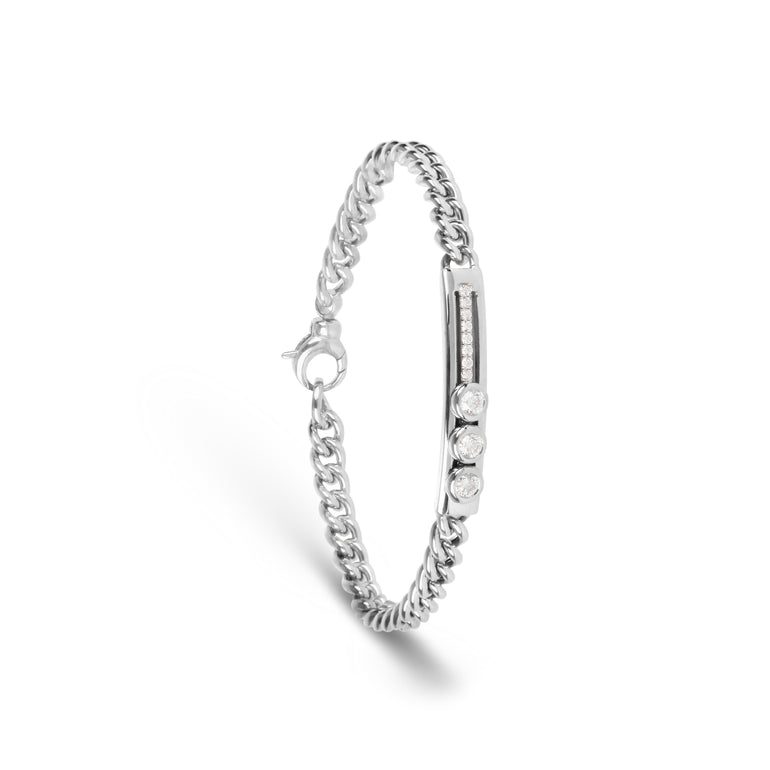 Cuban Chain Diamond Slider Bracelet | Bracelet Chain | Jewellery Stores Online
