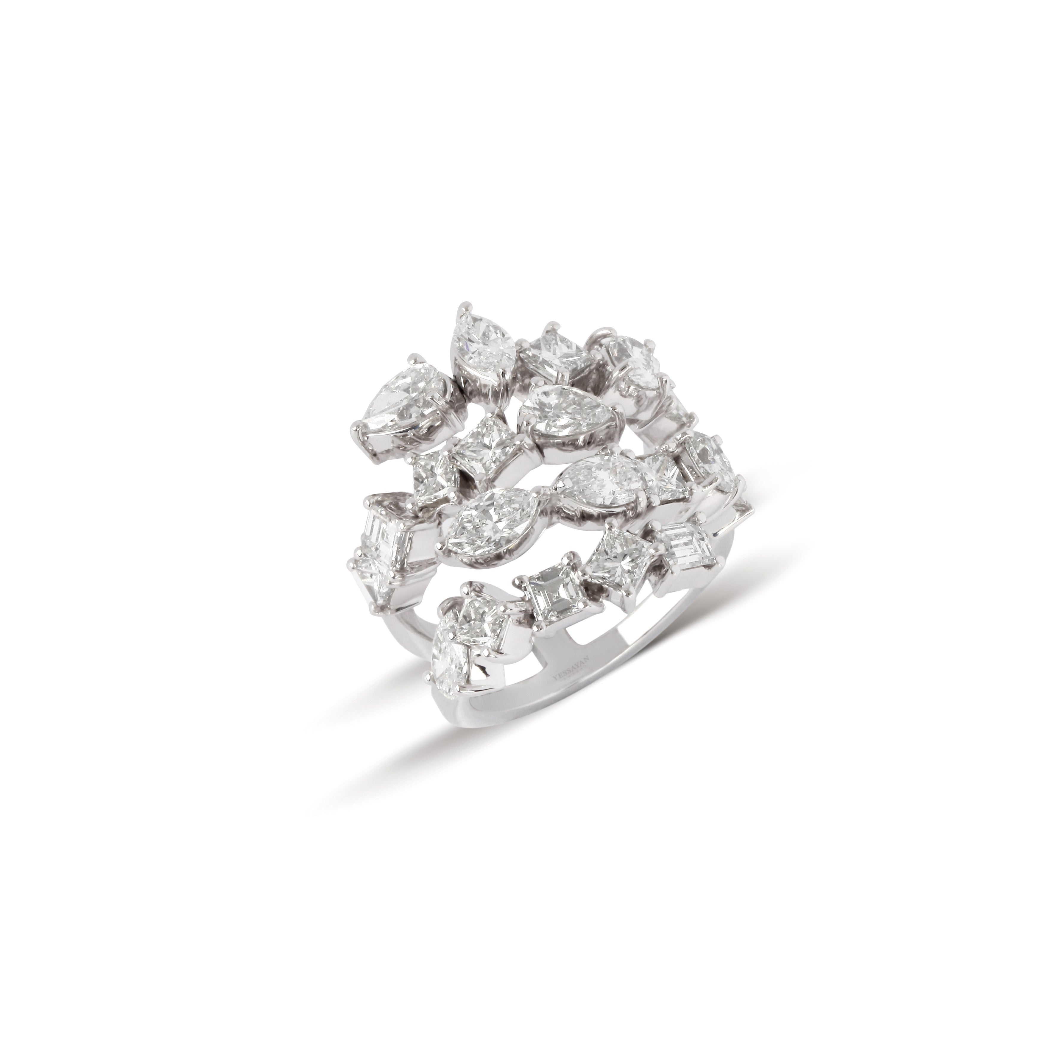 Layered Multi Shape Diamond Ring | Diamond Ring | Diamond Jewellery Online