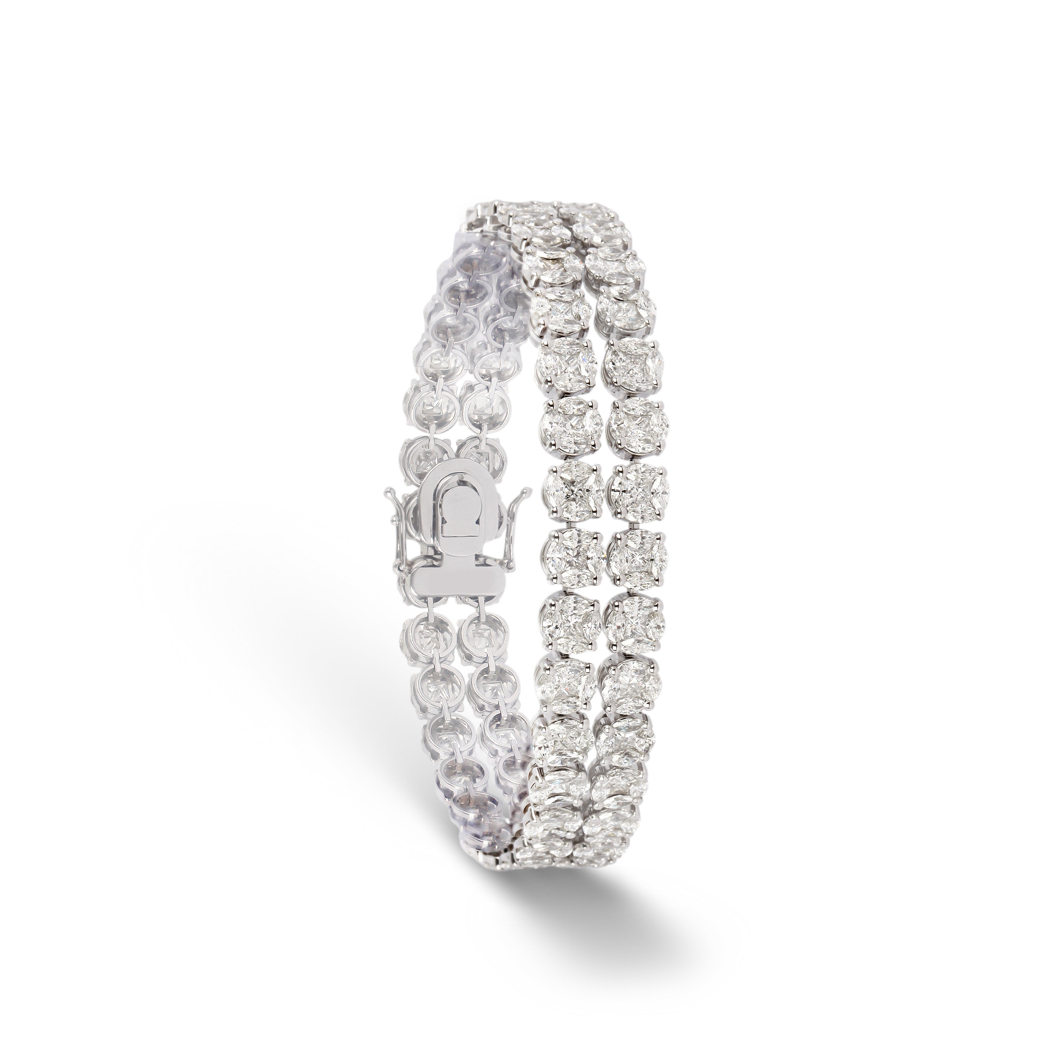 Double Row Illusion Diamond Bracelet | Bracelet Design | Best Jewellery Online