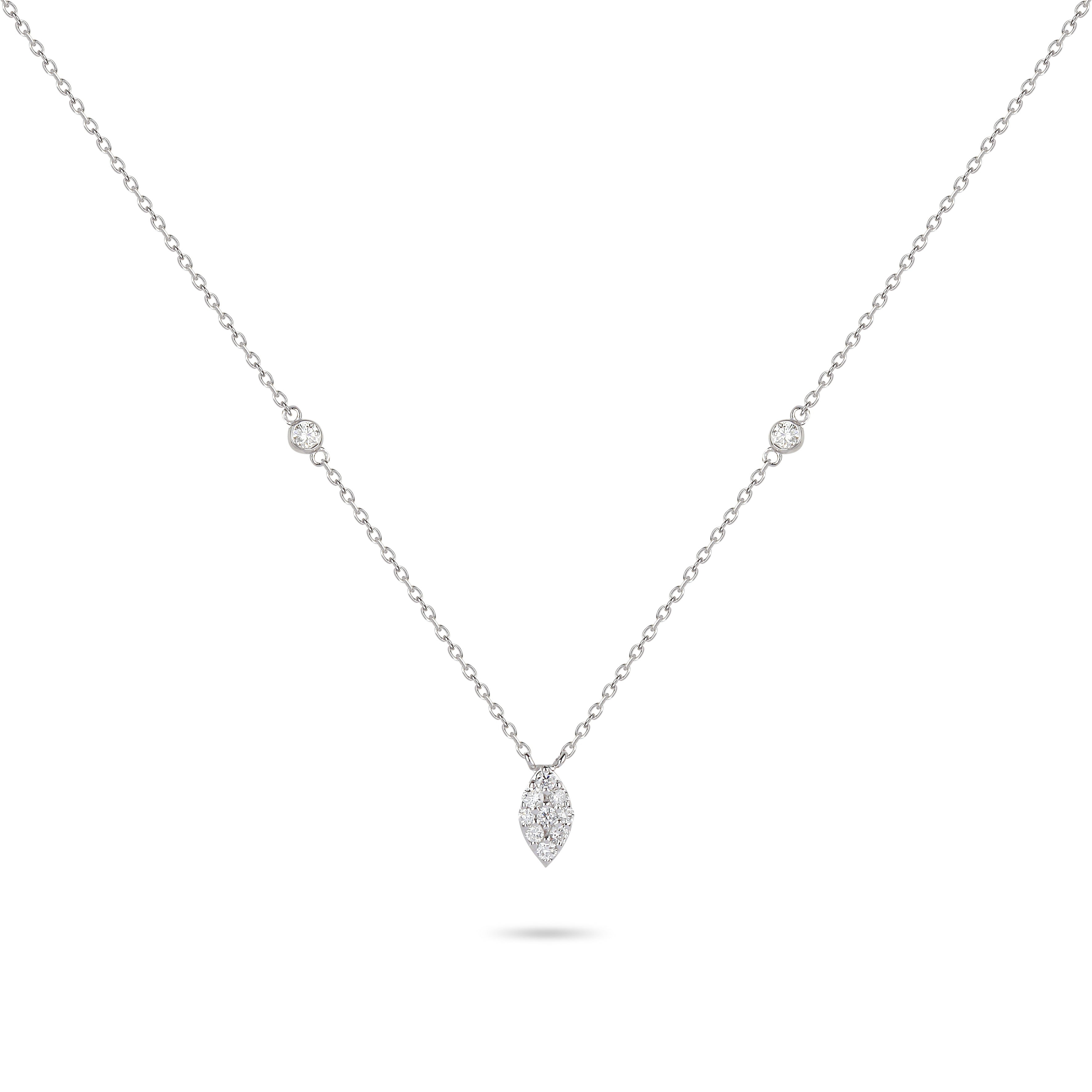 Marquise Shaped Illusion Diamond Necklace | Diamond Necklace | Necklaces For Women
