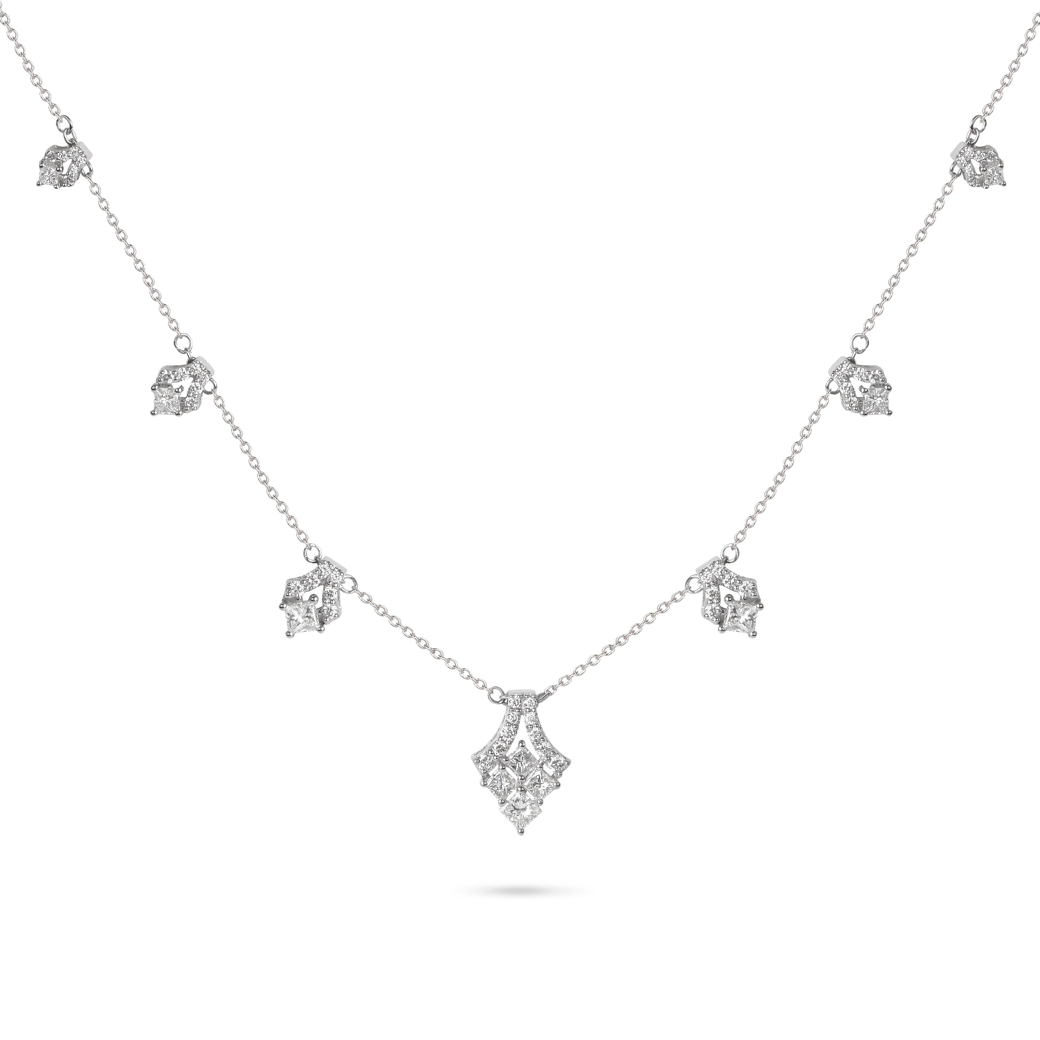 Chandelier Diamond Charm Necklace | Diamond Necklace | Diamond Jewellery Online