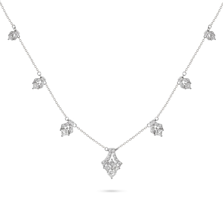 Chandelier Diamond Charm Necklace | Diamond Necklace | Diamond Jewellery Online