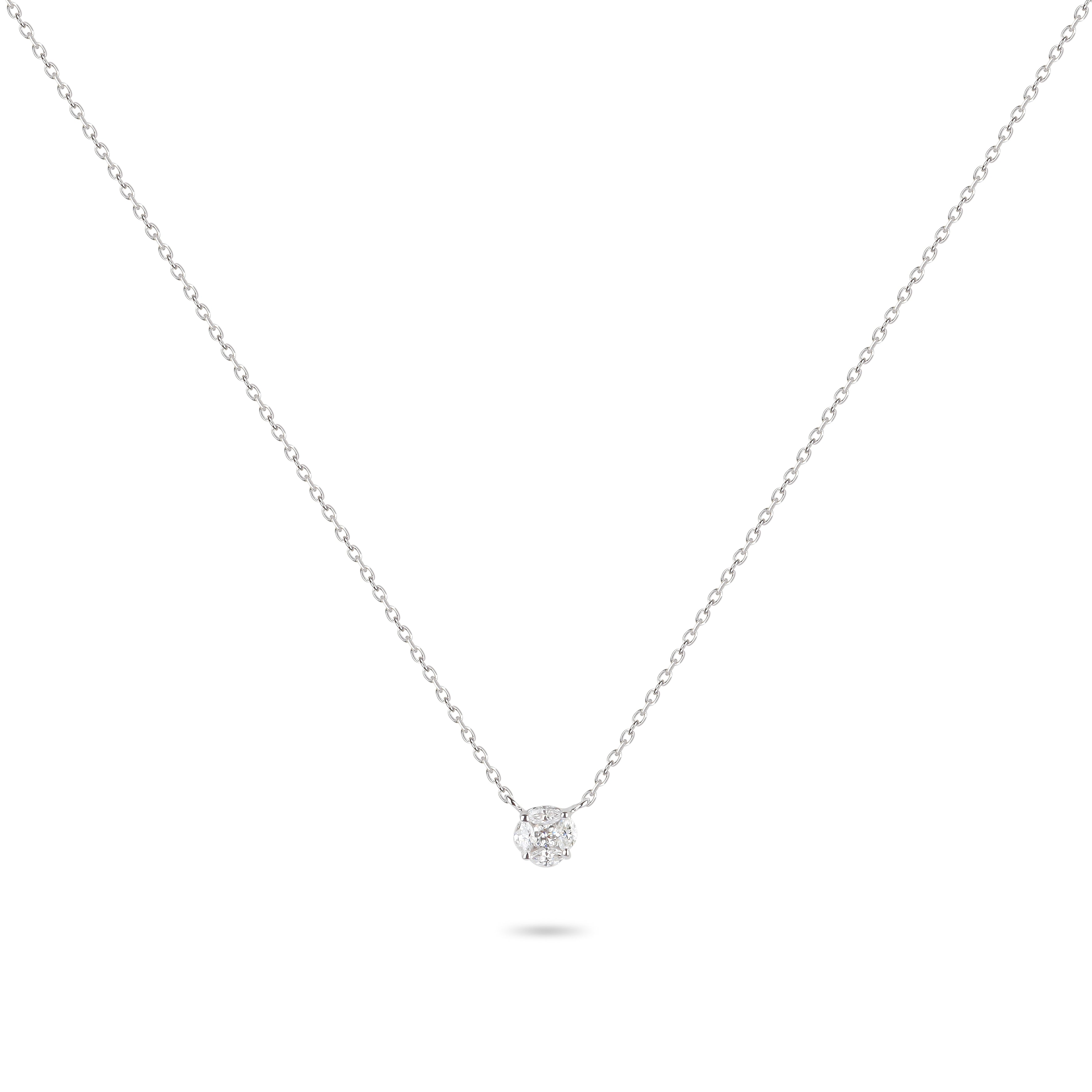 Illusion Diamond Pendant Necklace | Diamond Necklace | Diamond Necklace For Women