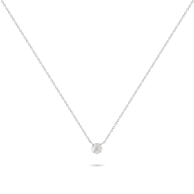 Illusion Diamond Pendant Necklace | Diamond Necklace | Diamond Necklace For Women