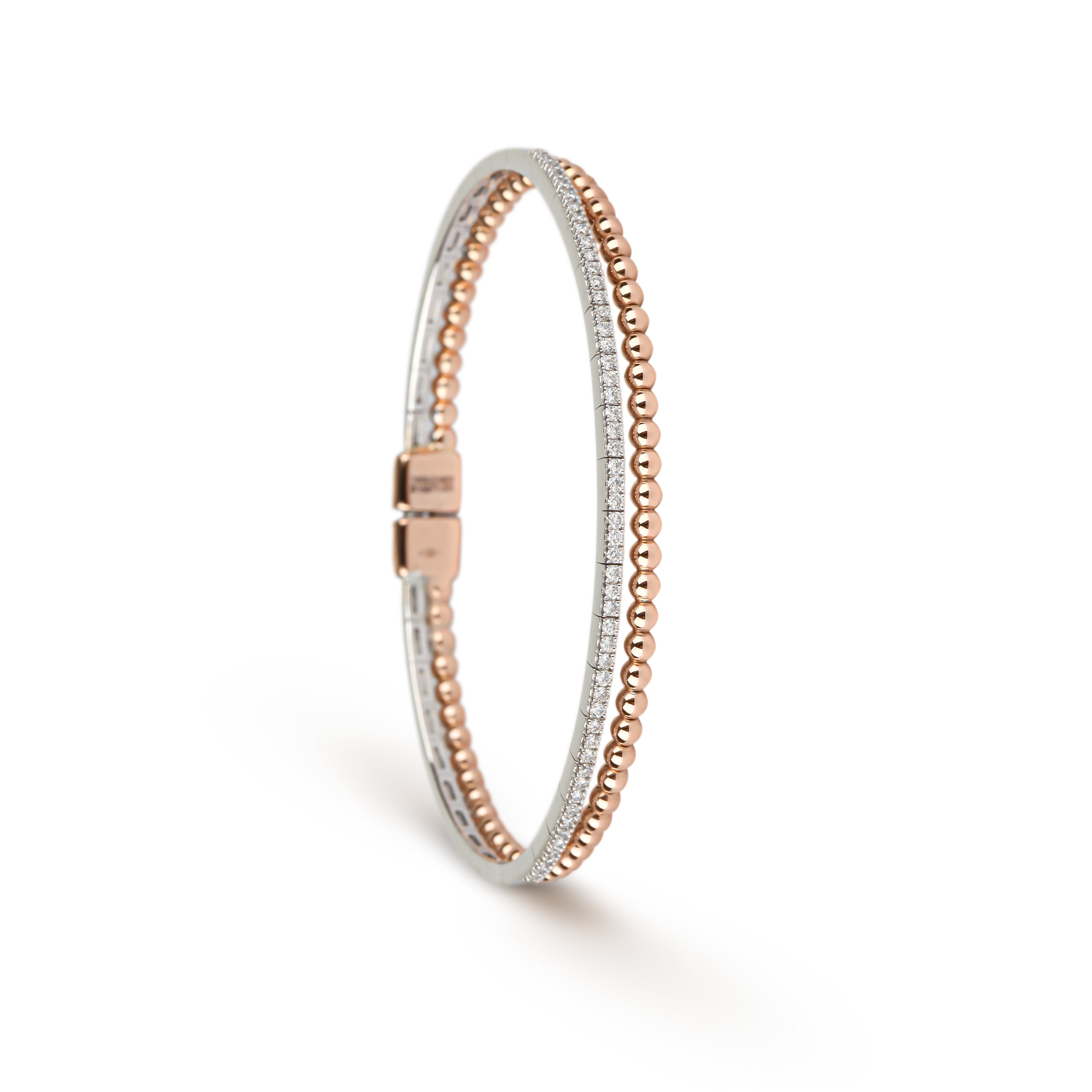 Two-Tone & Diamond Double Bangle | Jewellery store 