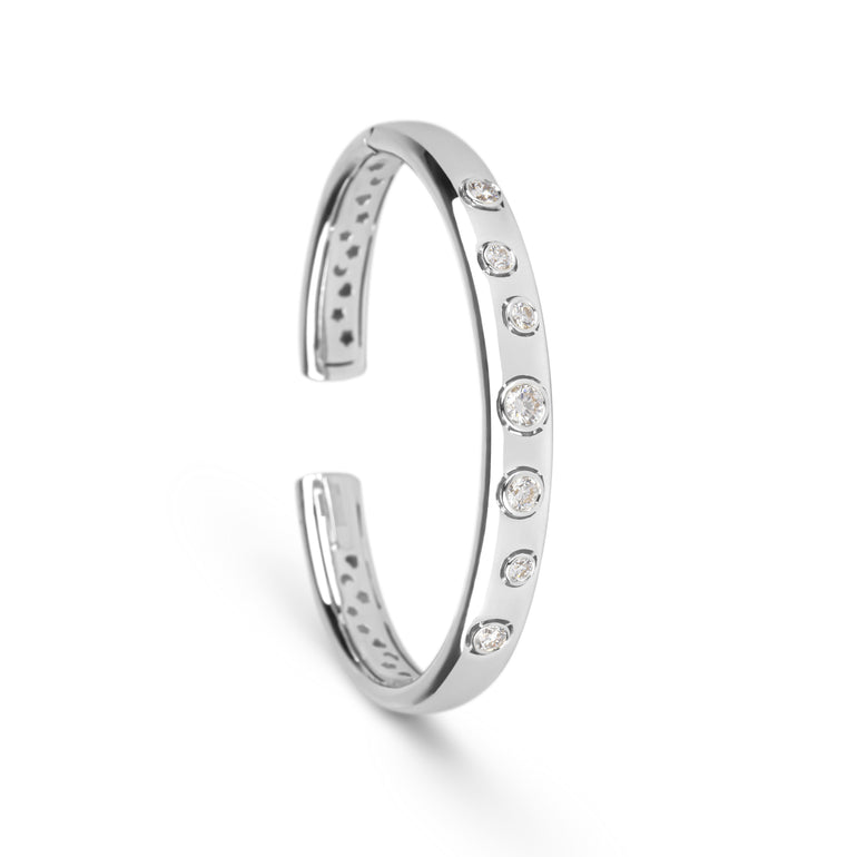 White Gold & Diamond Cuff Bracelet | Best Diamond Jewellery Design