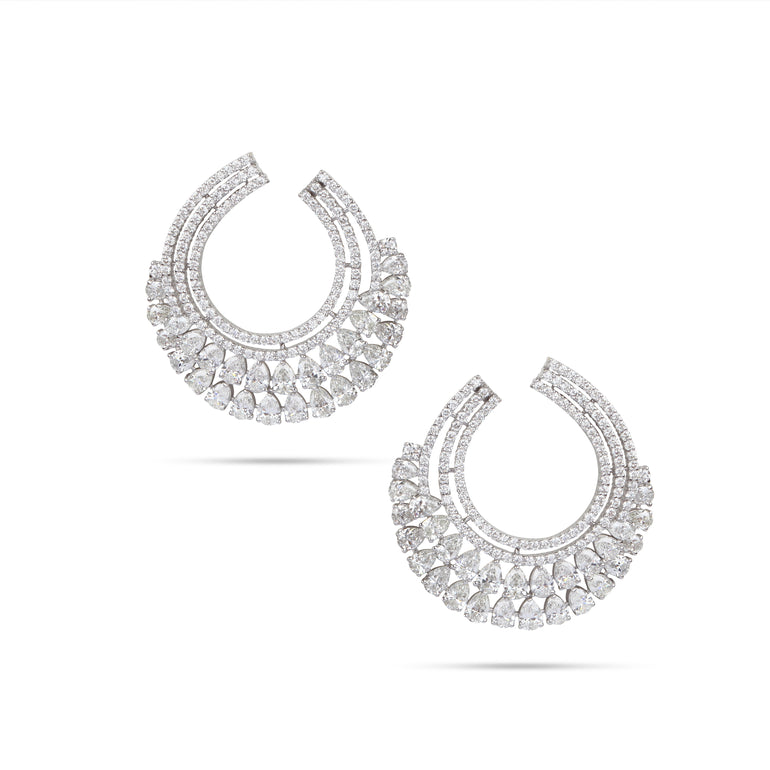Diamond Dangling Hoop Earrings | Diamond Earring | Best Jewellery Online