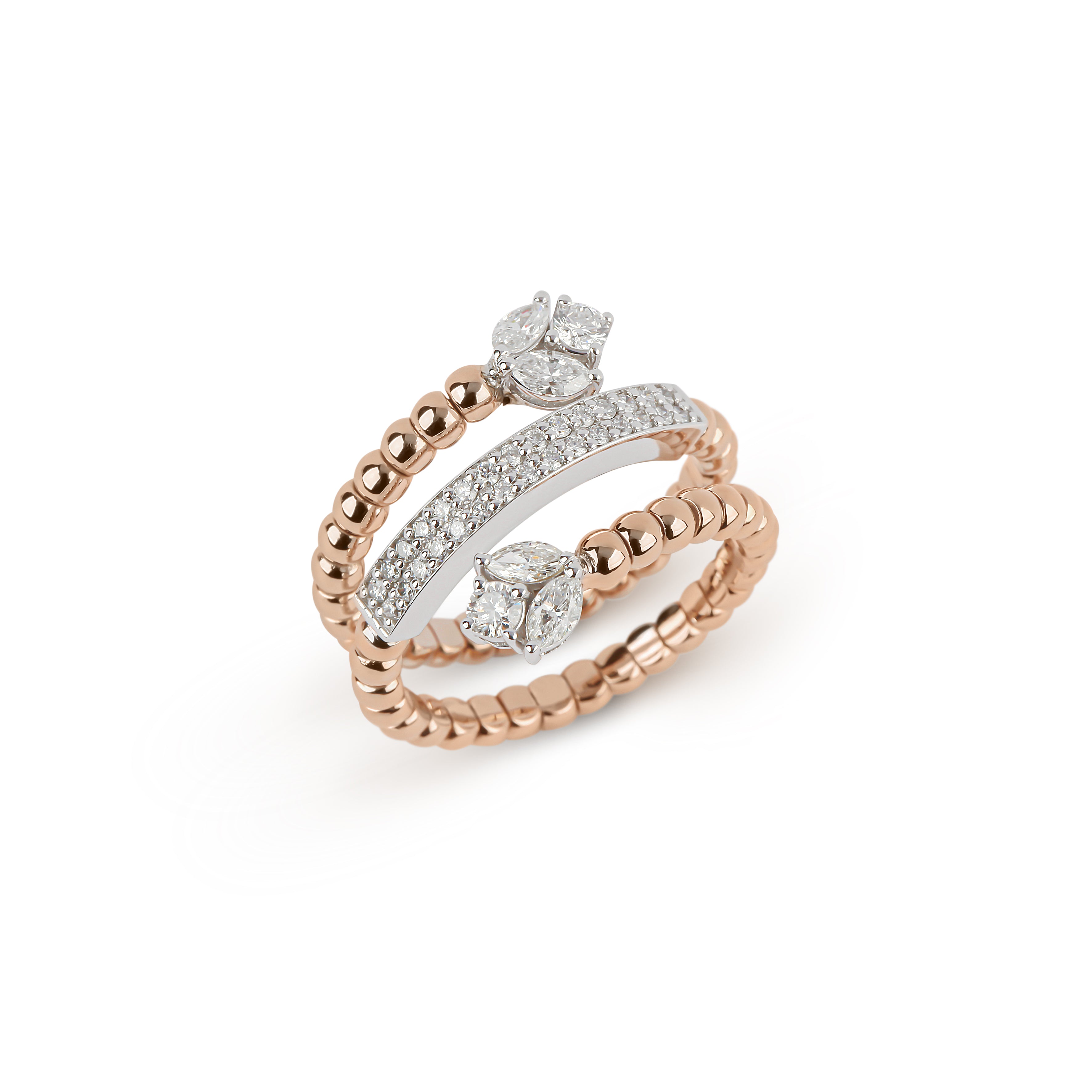 Spiral Rose Gold & Diamond Ring | best engagement ring | buy rings online