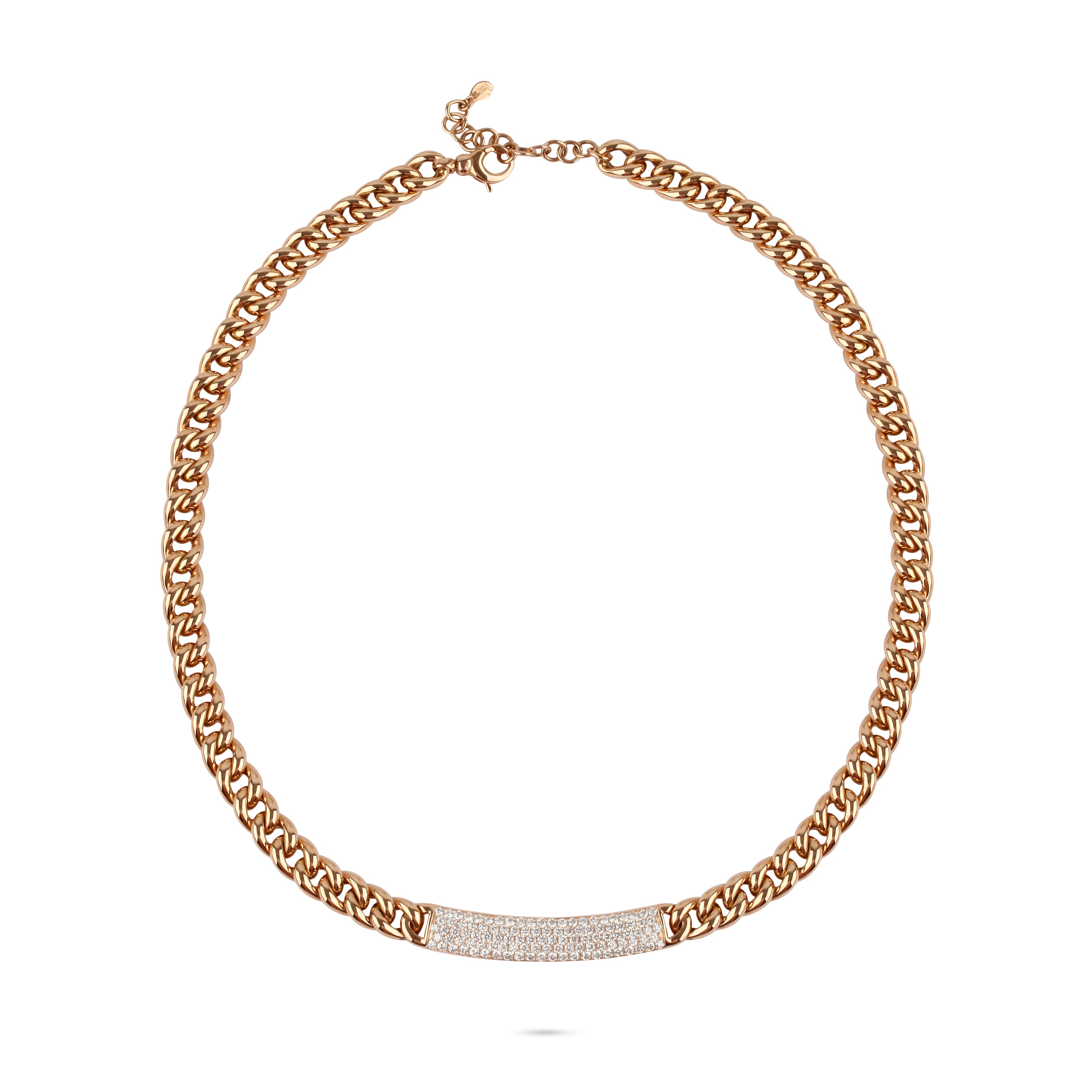 Diamond Bar Cuban Chain Necklace | Diamond Necklace | Jewellery Store