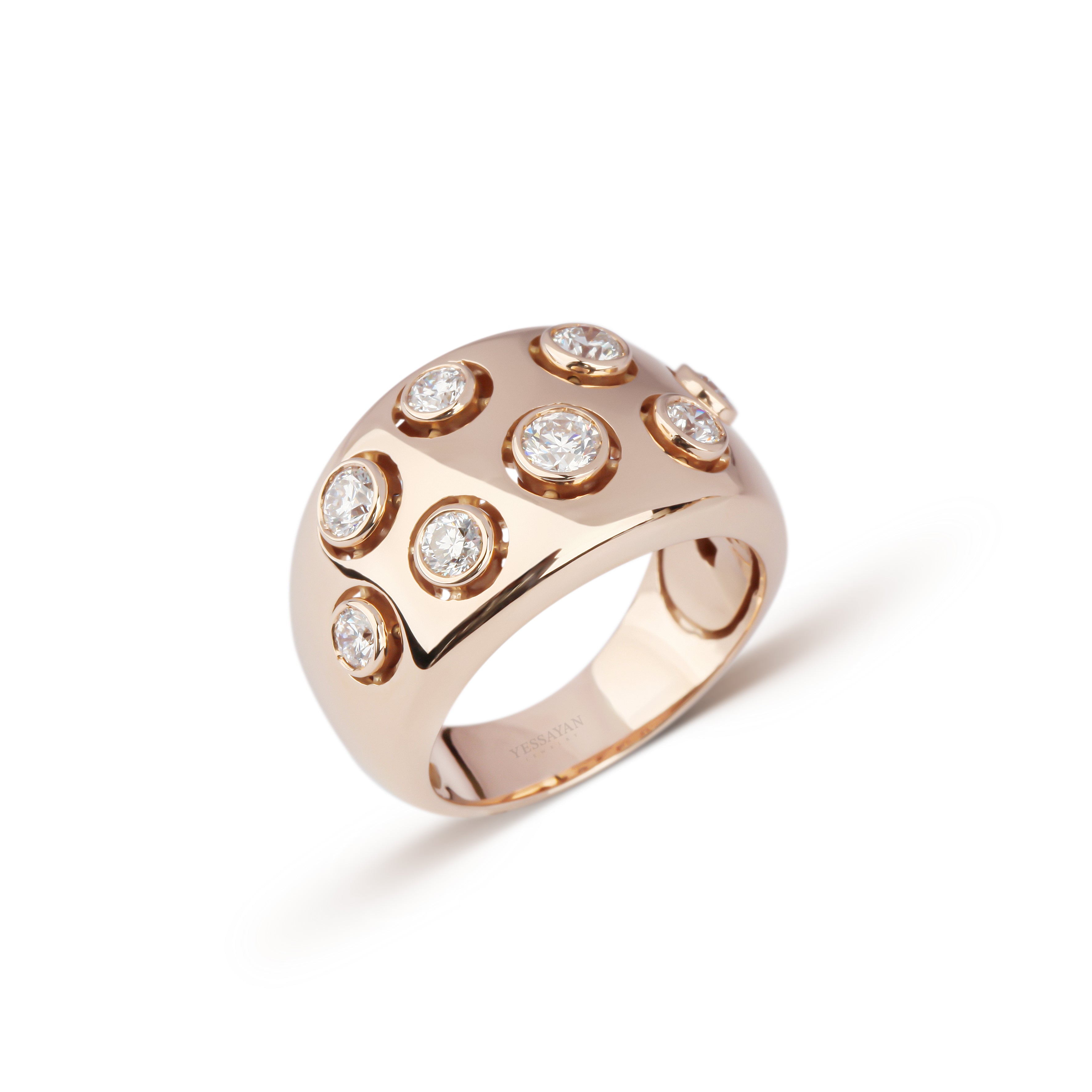 Rose Gold & Bezeled Diamond Ring | diamond ring | jewellery website