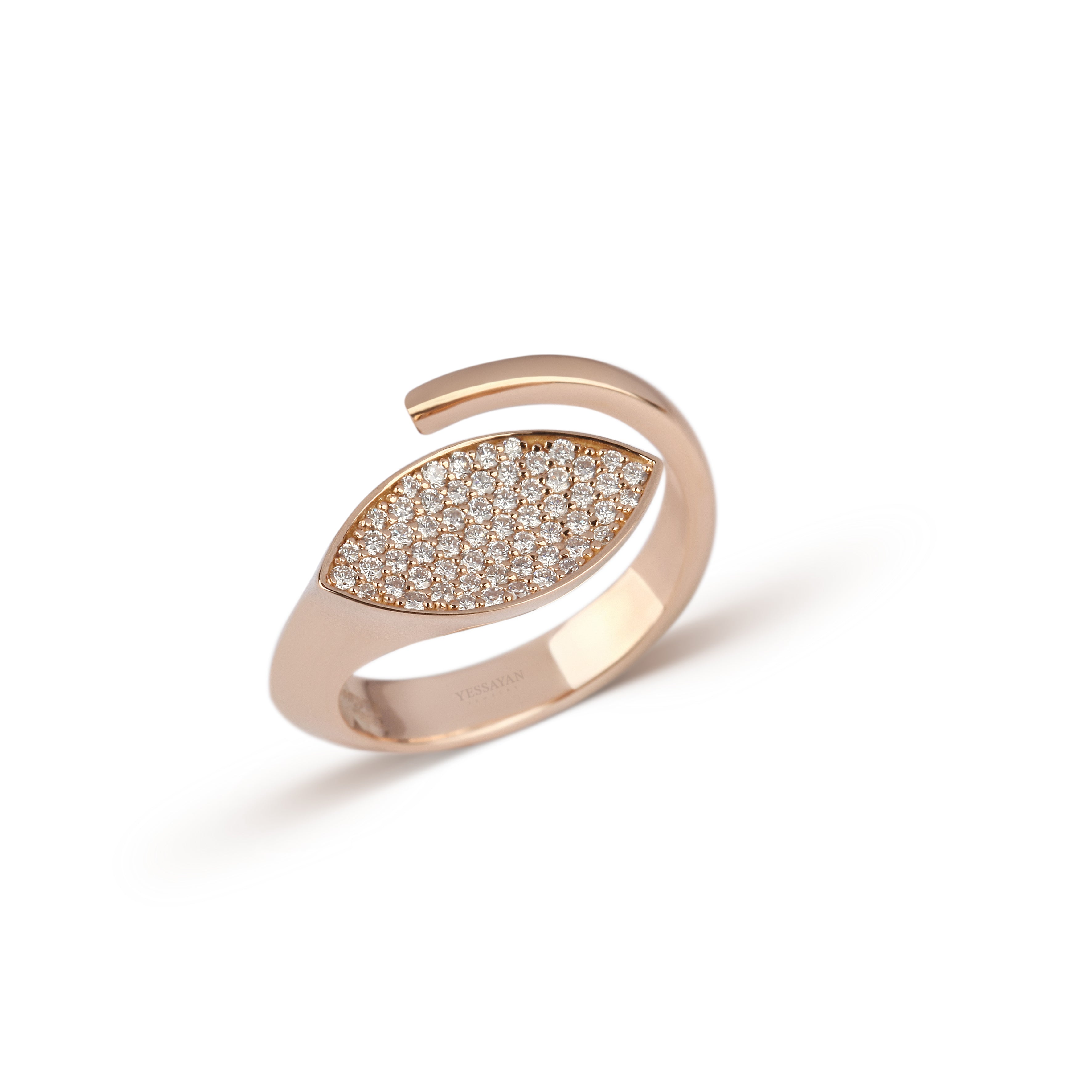 Pave Marquise Diamond Twist Ring | diamond ring | jewellery design