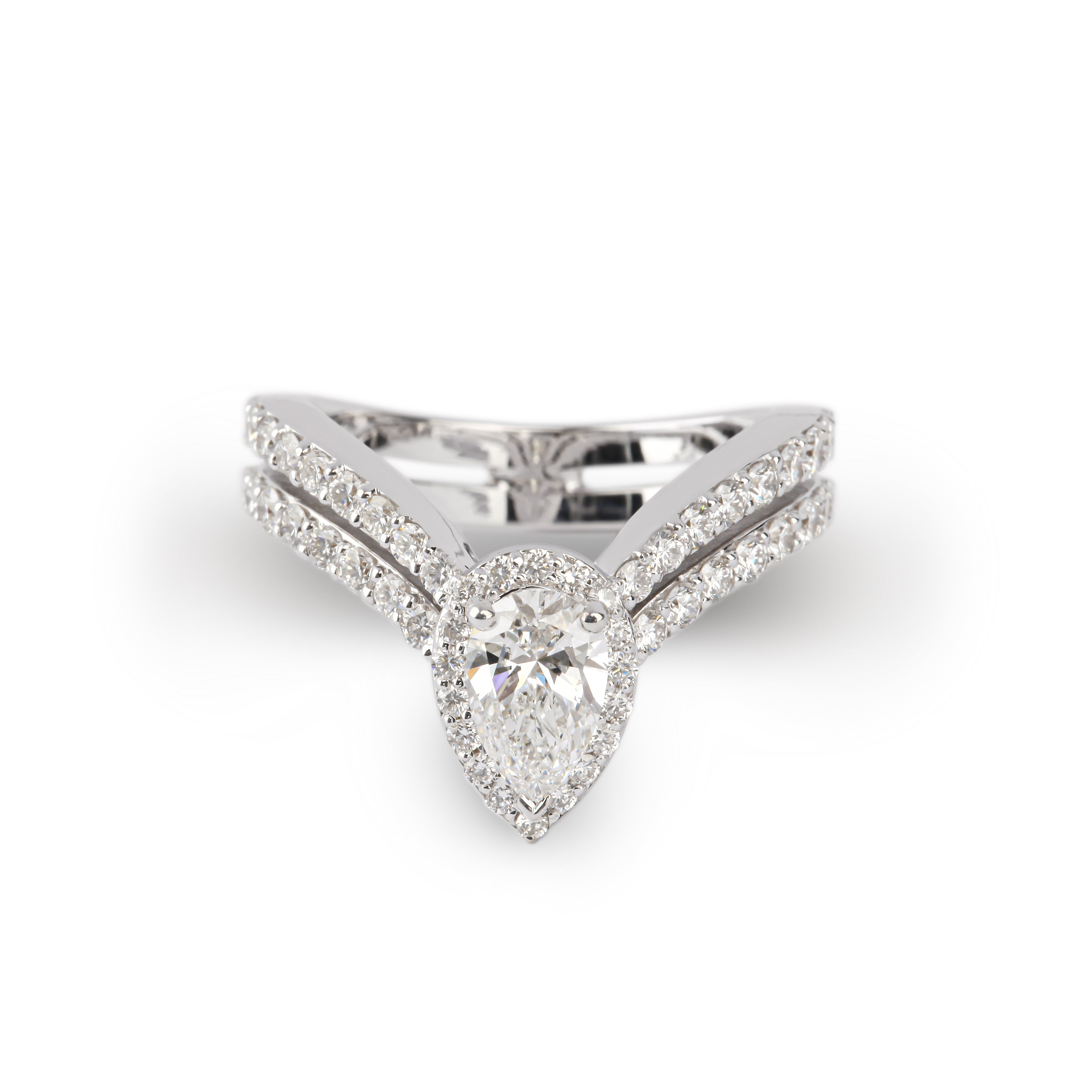 Certified Double Band Diamond Solitaire Ring | diamond ring | diamond store
