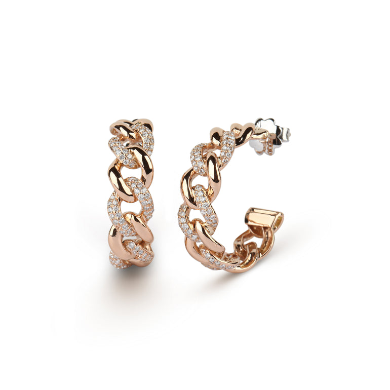 Cuban Link Chain Hoop Earrings | Jewelry store 