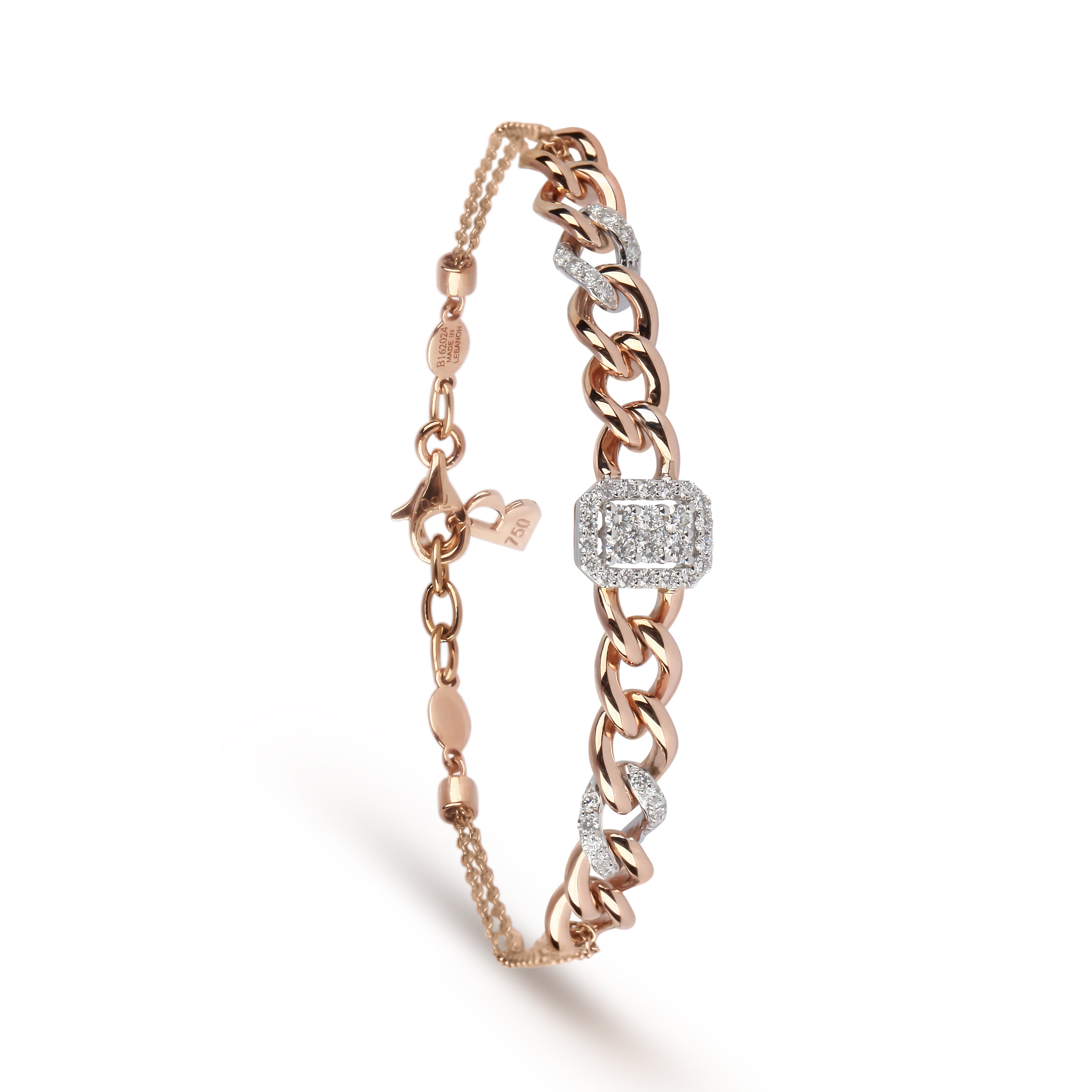 Cuban Link Chain Illusion Diamond Bracelet | Dubai Jewelry shops 