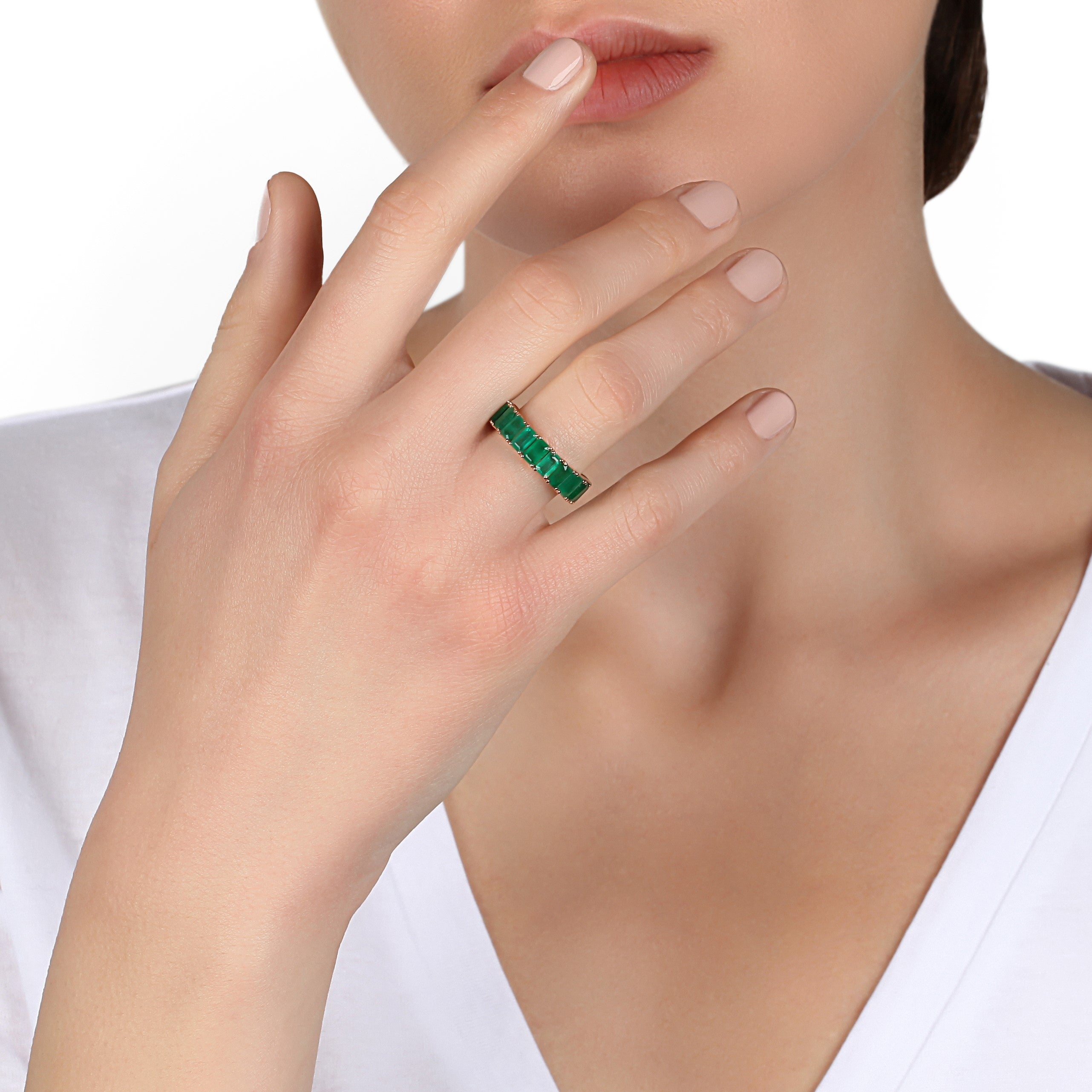 Emerald Eternity Band | diamond ring | best engagement ring