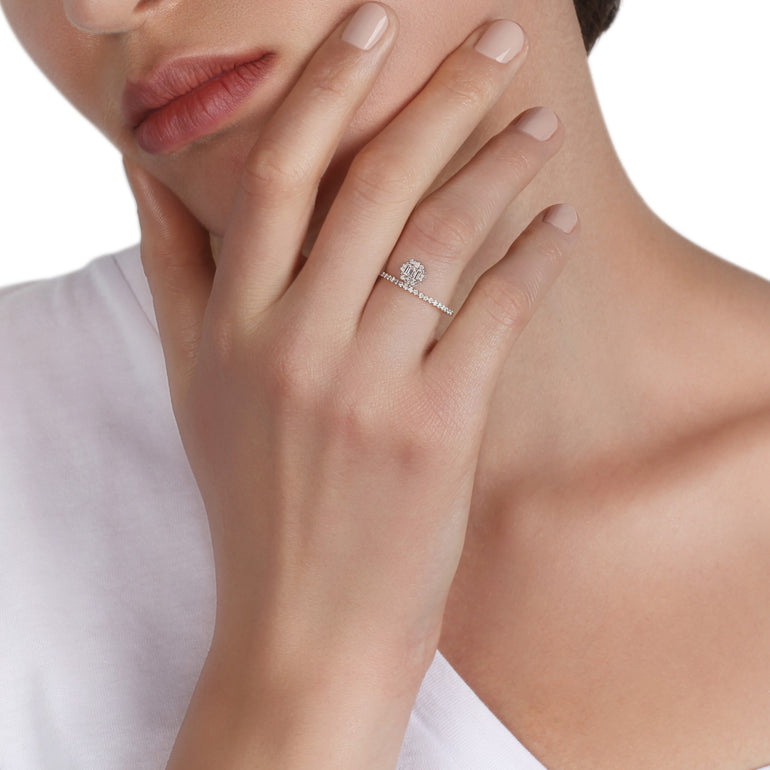 Two-Tone Diamond Band Ring | diamond ring | diamond solitaire ring