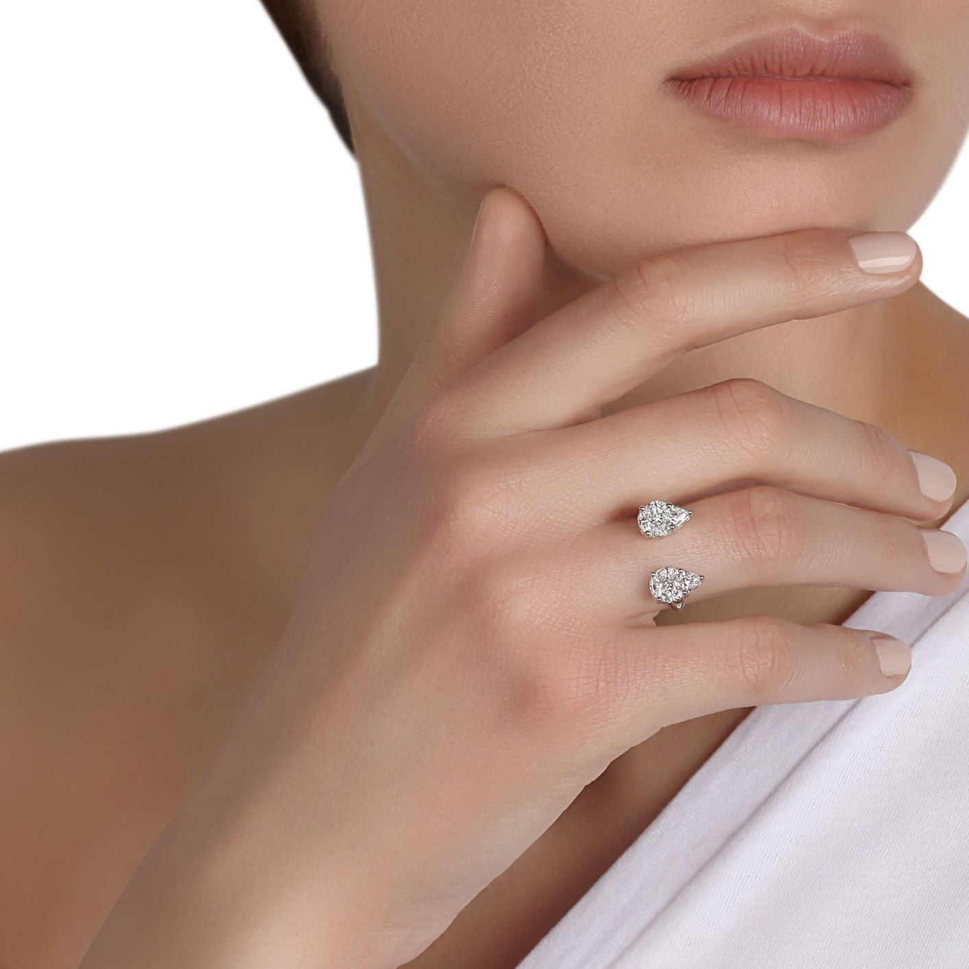 Double Illusion Diamond Ring | diamond ring | engagement ring set