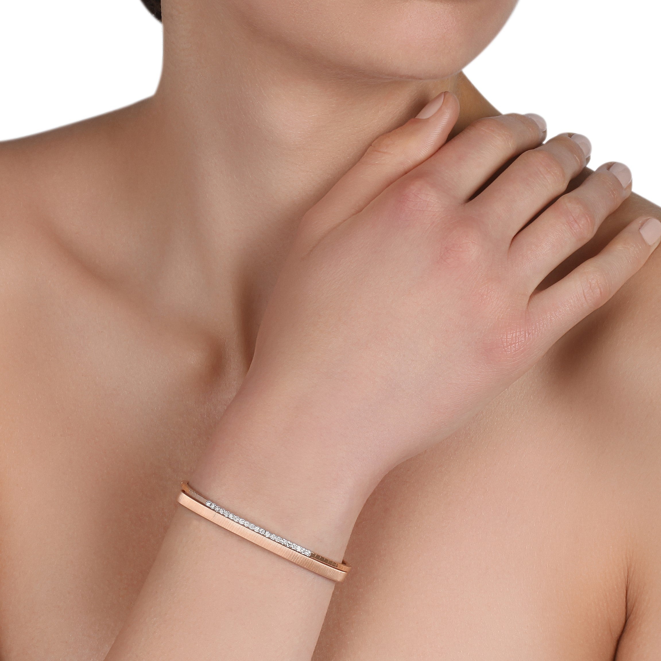 Layered Rose Gold & Diamond Cuff | best jewelry stores 