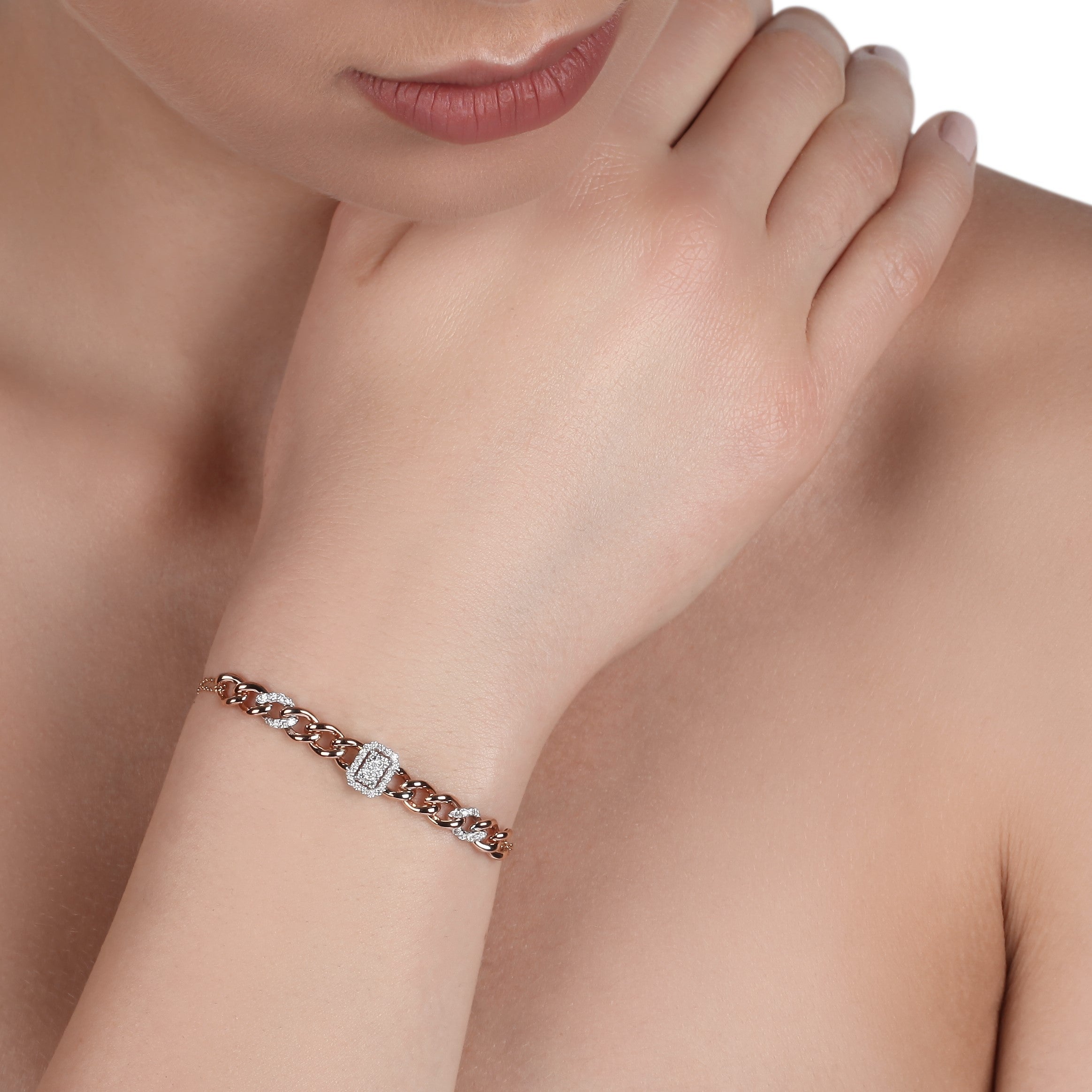 Cuban Link Chain Illusion Diamond Bracelet | Buy Jewelry online 