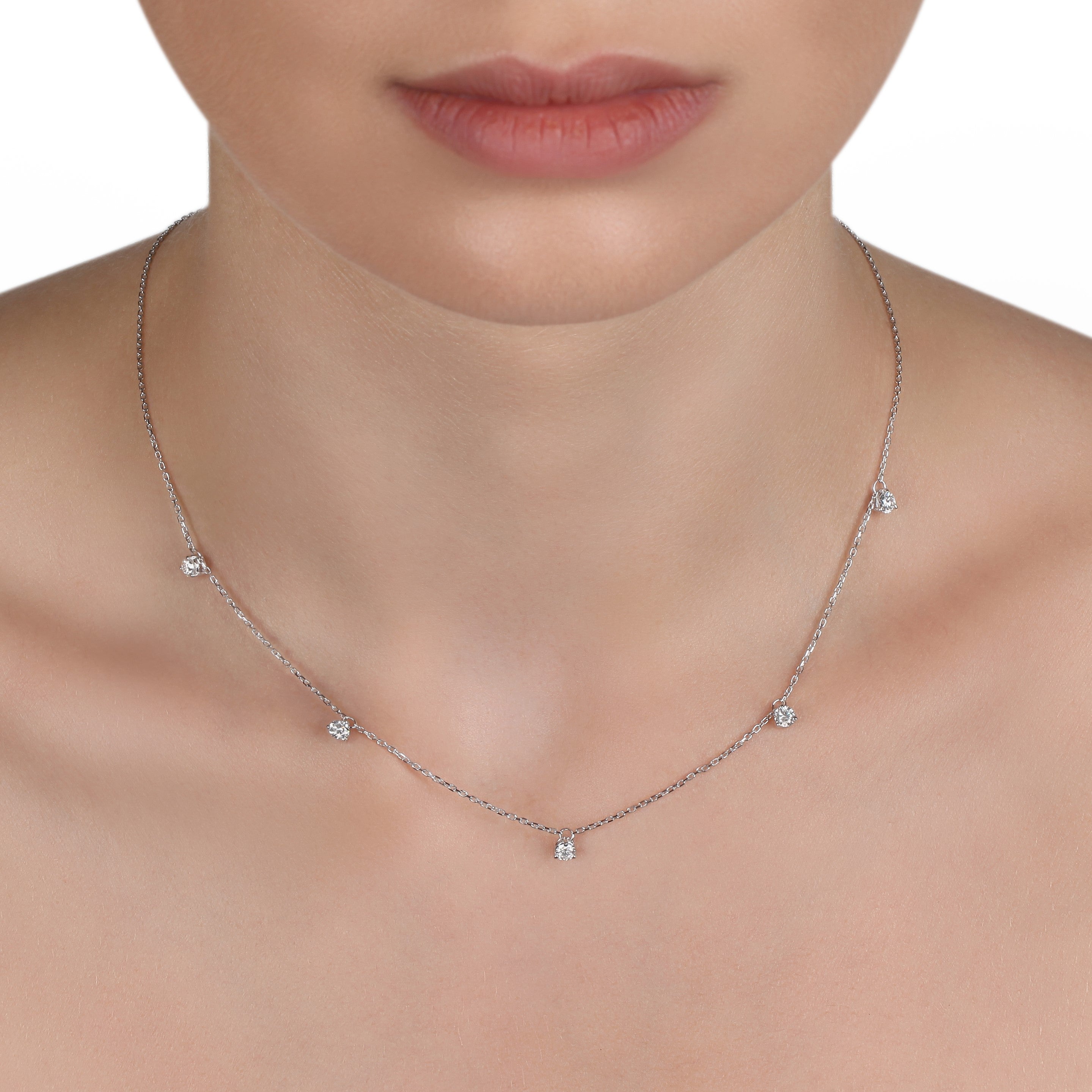 Diamond Charm Necklace | Buy Diamond Necklace Online 